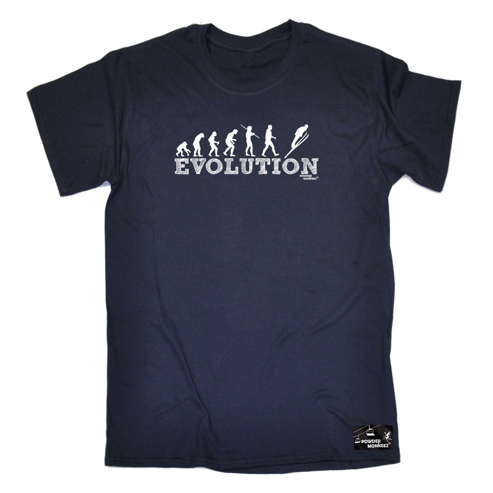 Pm Evolution Ski Jumping - Mens Funny T-Shirt Tshirts