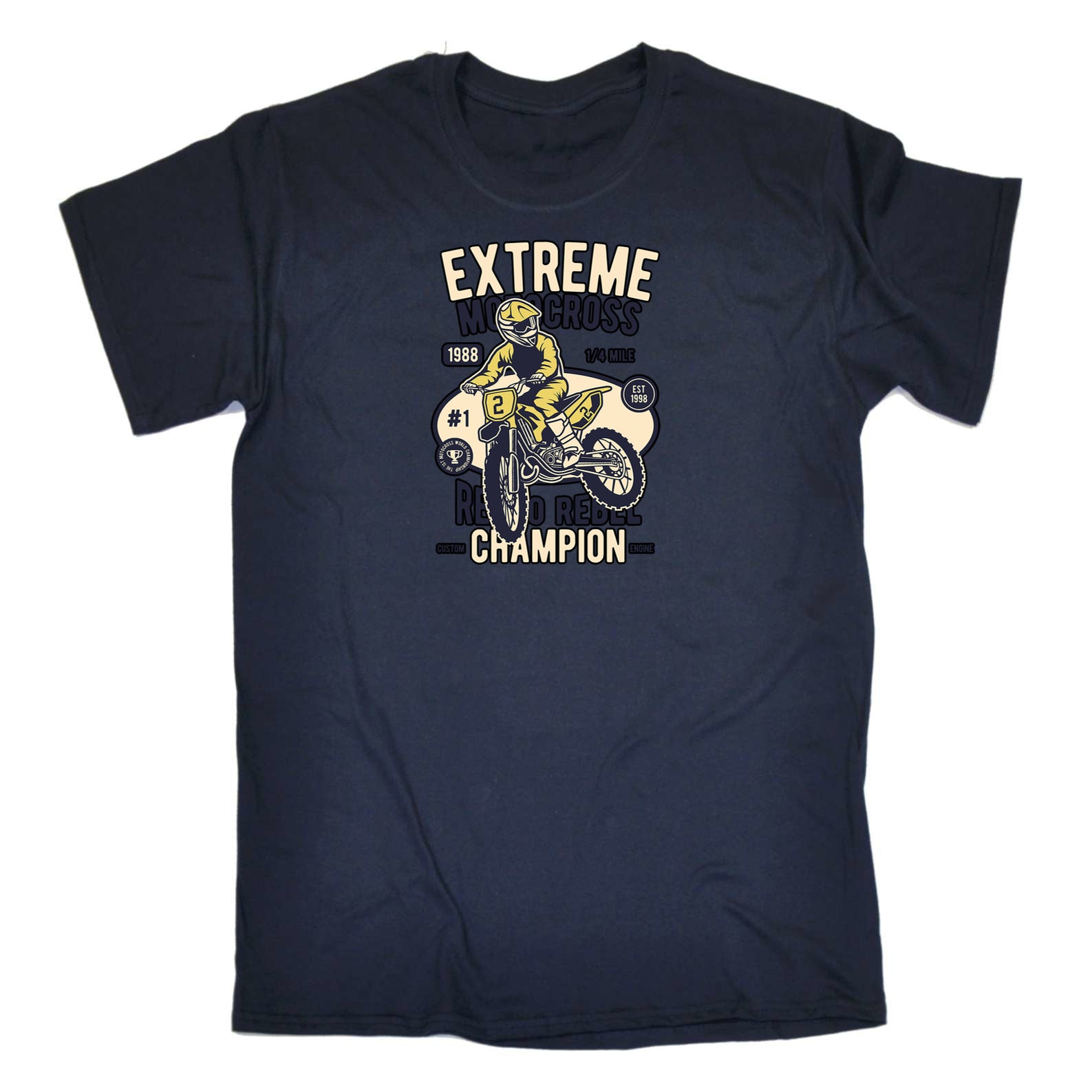 Dirt Bike Extreme Motocross - Mens 123t Funny T-Shirt Tshirts