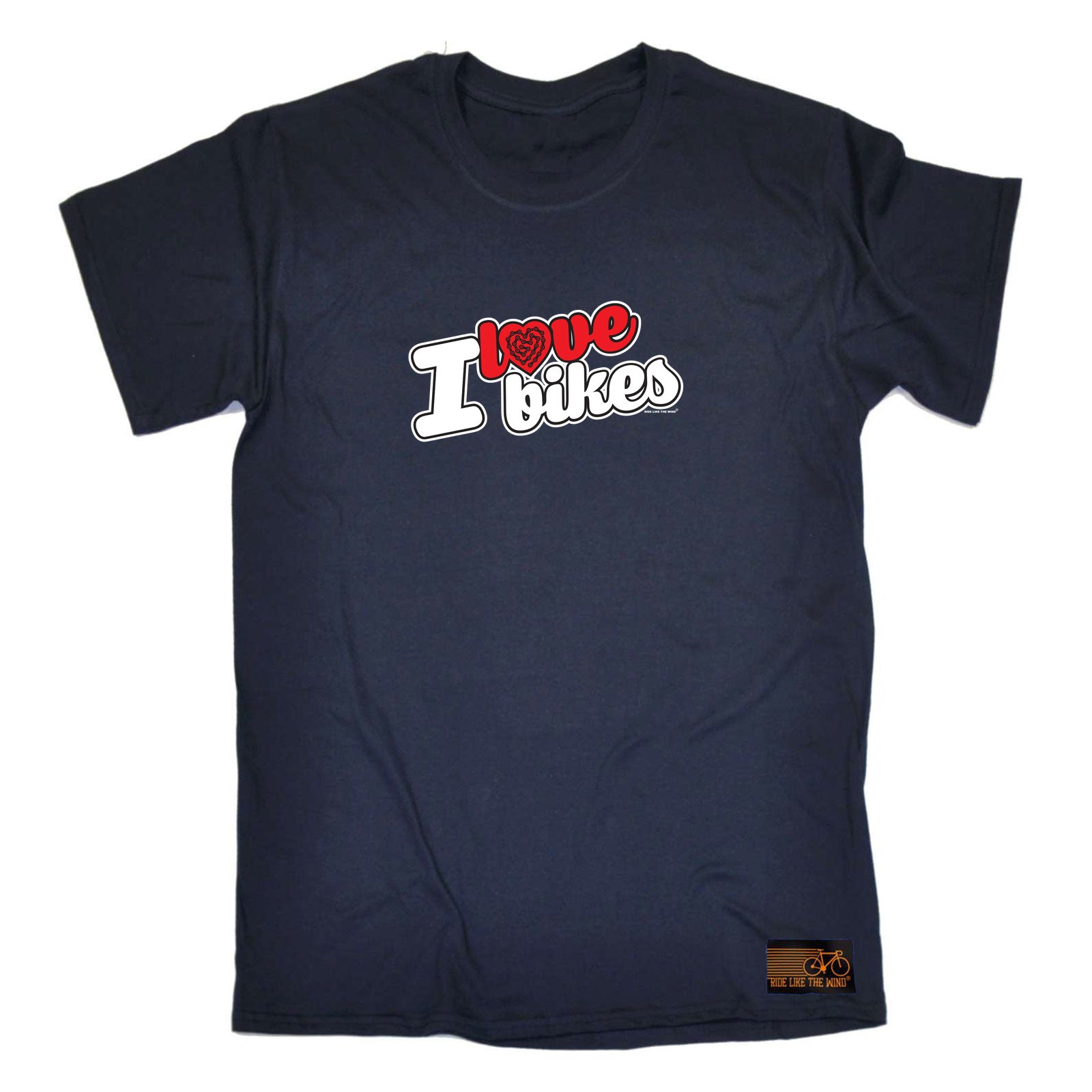 Rltw I Love Bikes Stencil - Mens Funny T-Shirt Tshirts