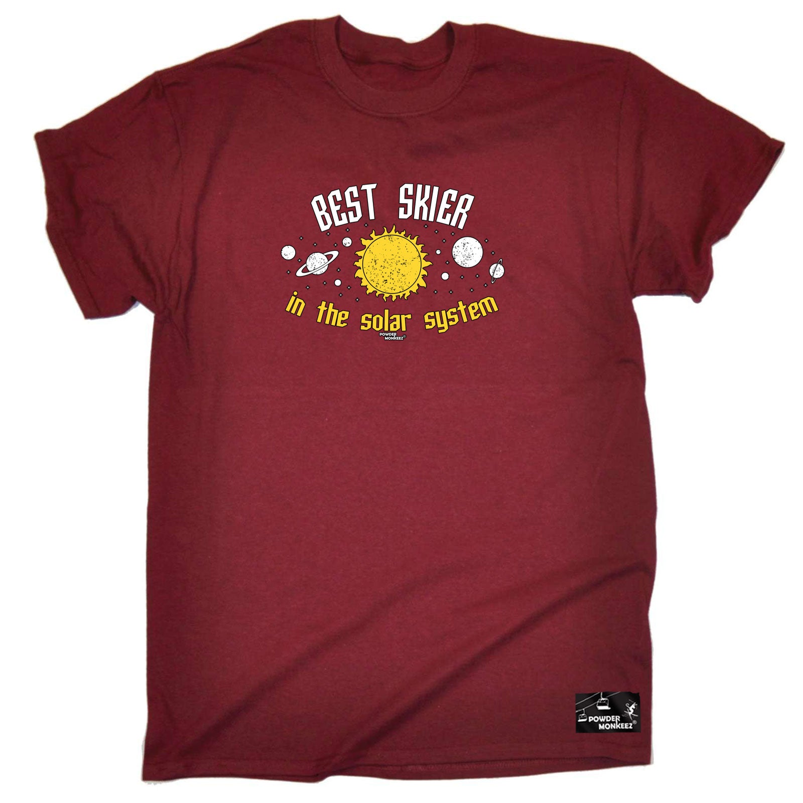 Pm Best Skier In The Solar System - Mens Funny T-Shirt Tshirts