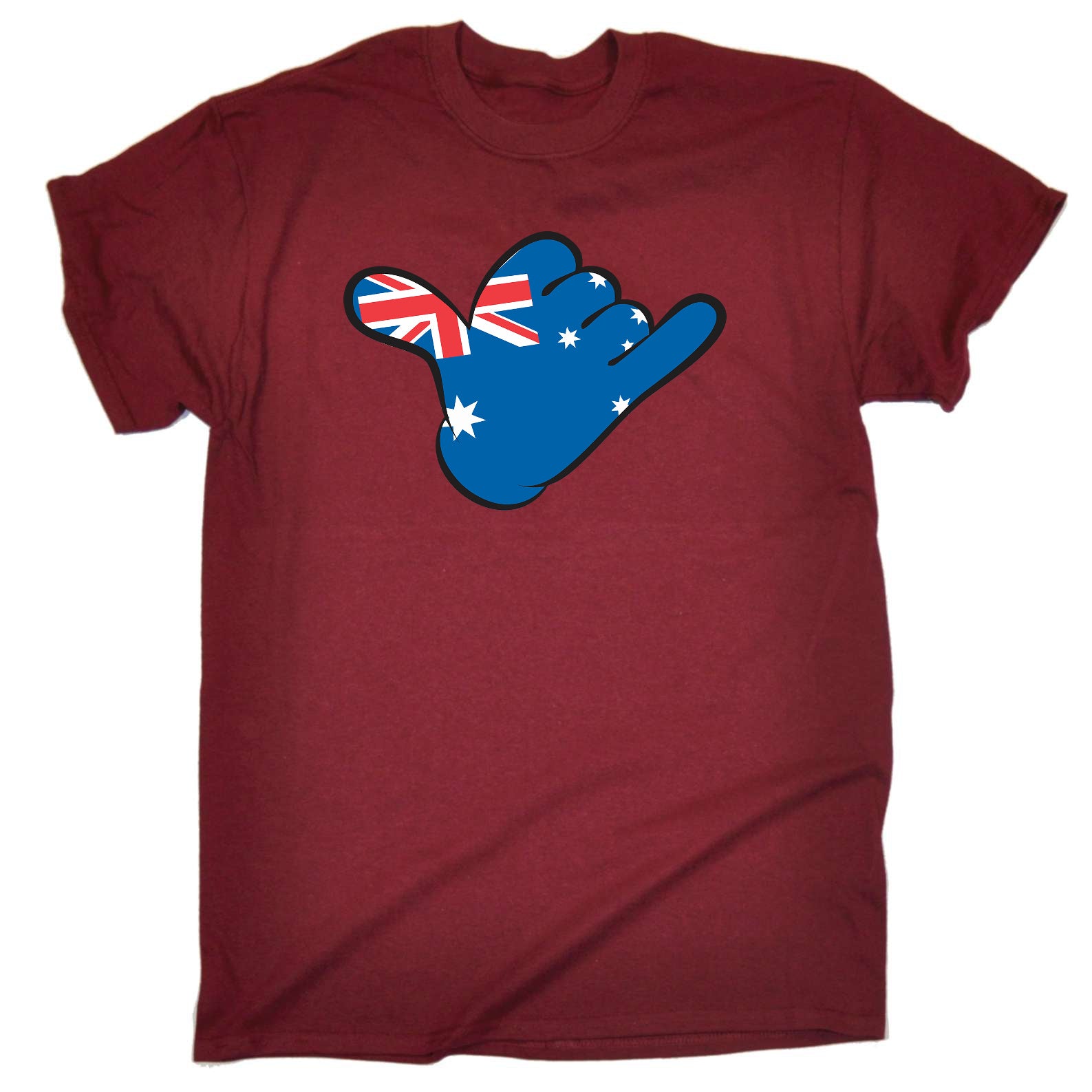 Shaka Aussie Flag - Mens Funny T-Shirt Tshirts