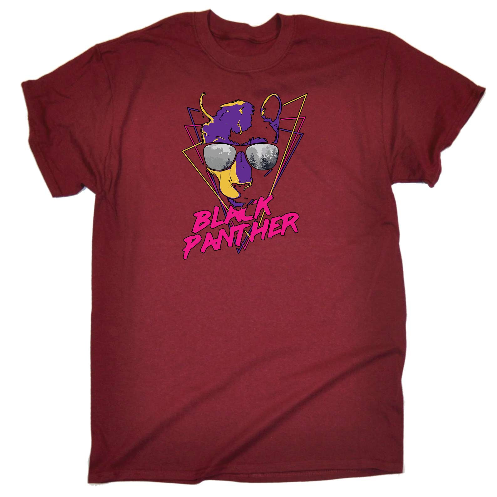Black Panther Retro - Mens Funny T-Shirt Tshirts