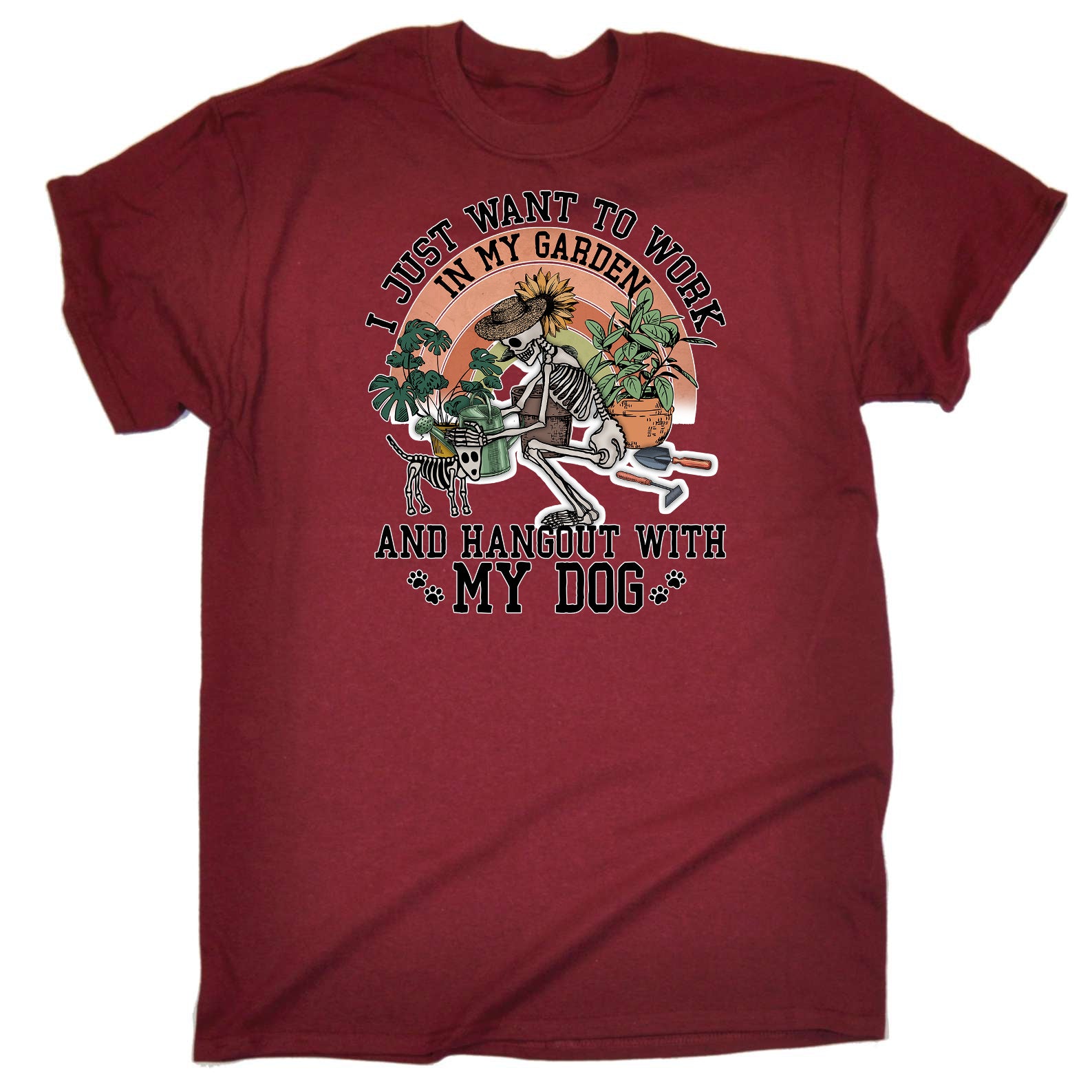 Work In The Garden And Hang With My Dog Gardening - Mens Funny T-Shirt Tshirts