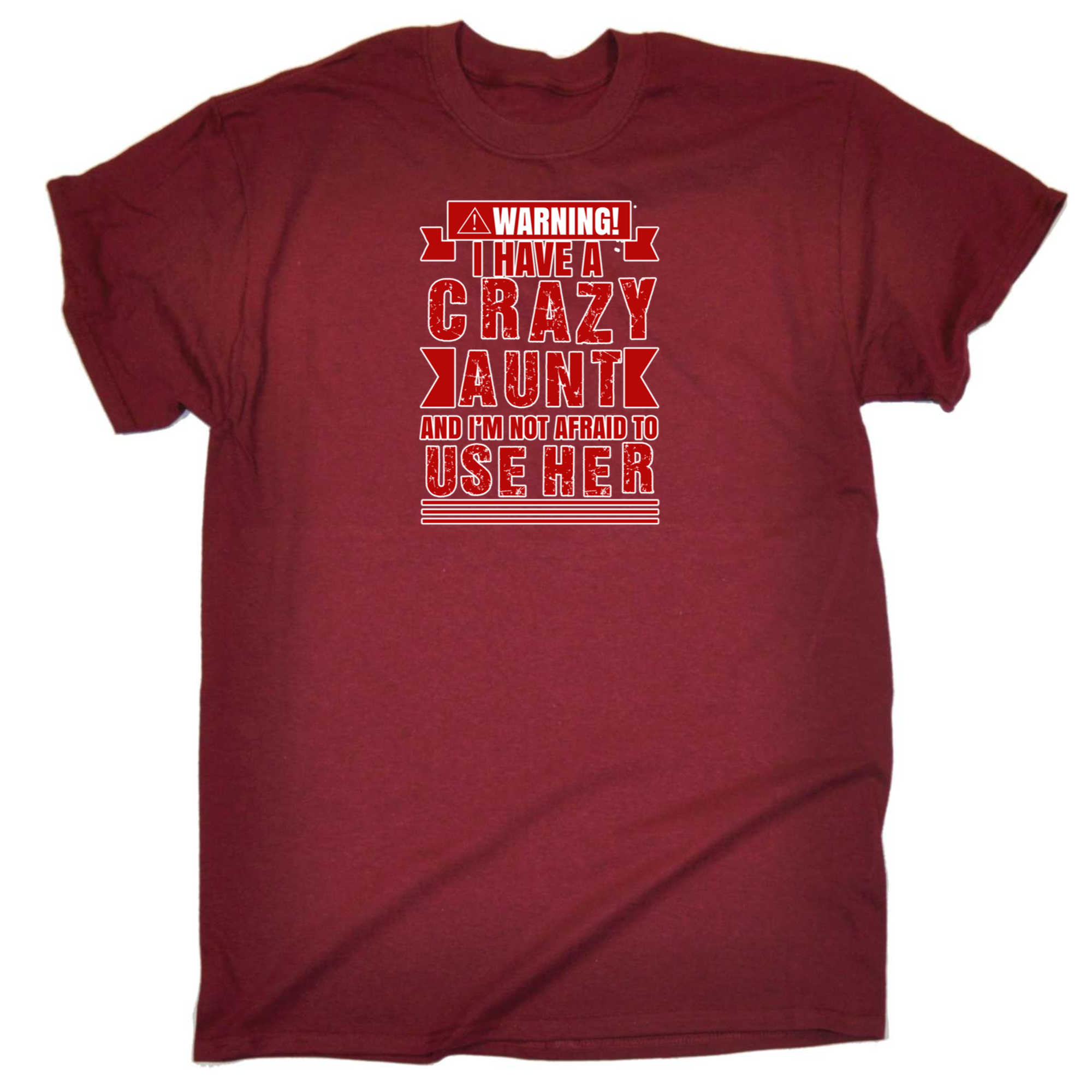 Warning I Have A Crazy Aunt Auntie V2 - Mens 123t Funny T-Shirt Tshirts