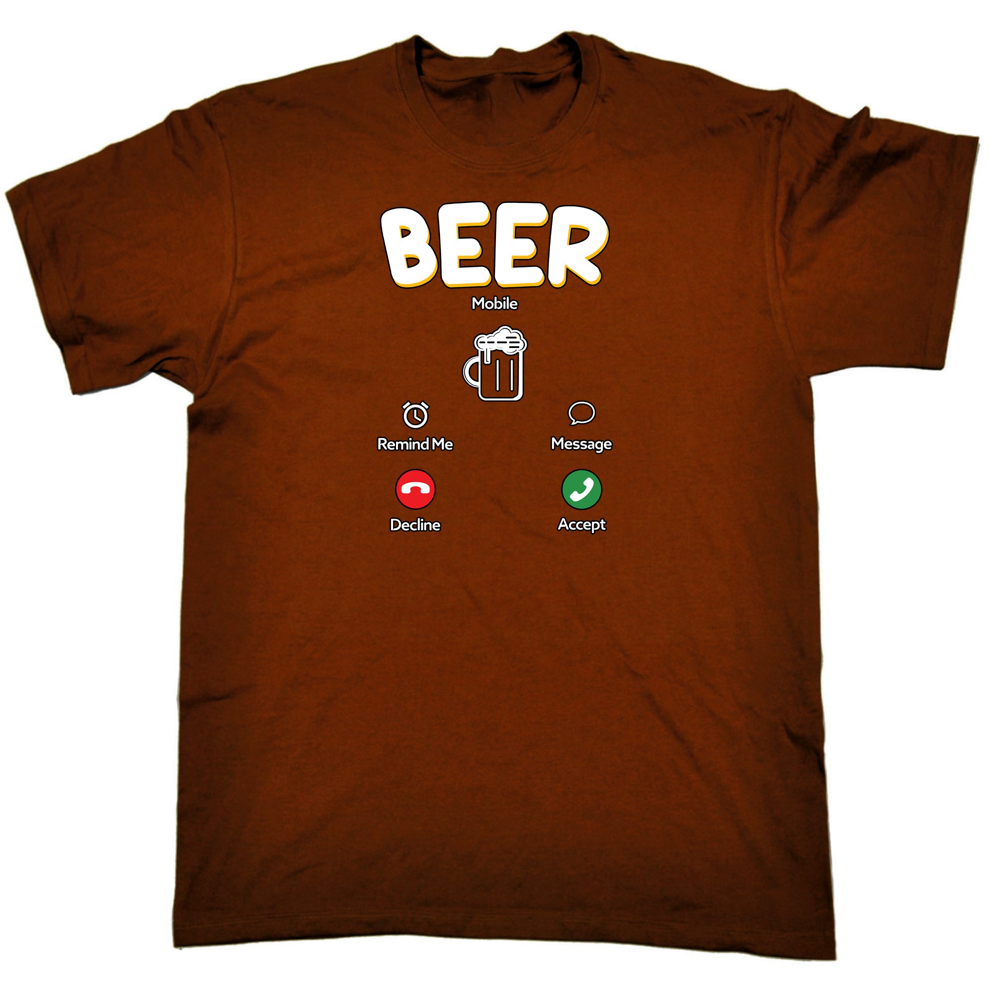 Beer Is Calling Accept Decline Alcohol - Mens Funny T-Shirt Tshirts