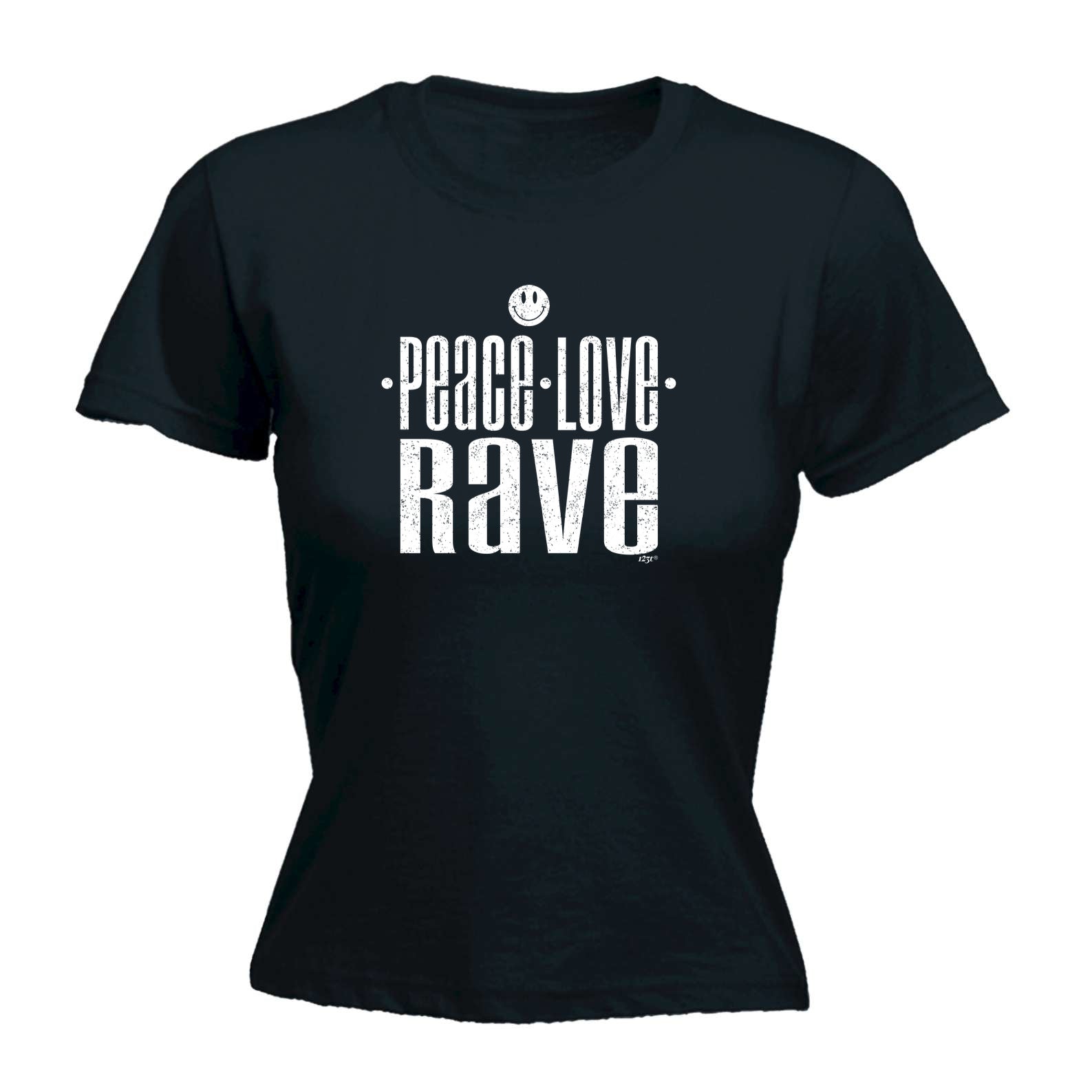 Peace Love Rave - Funny Womens T-Shirt Tshirt