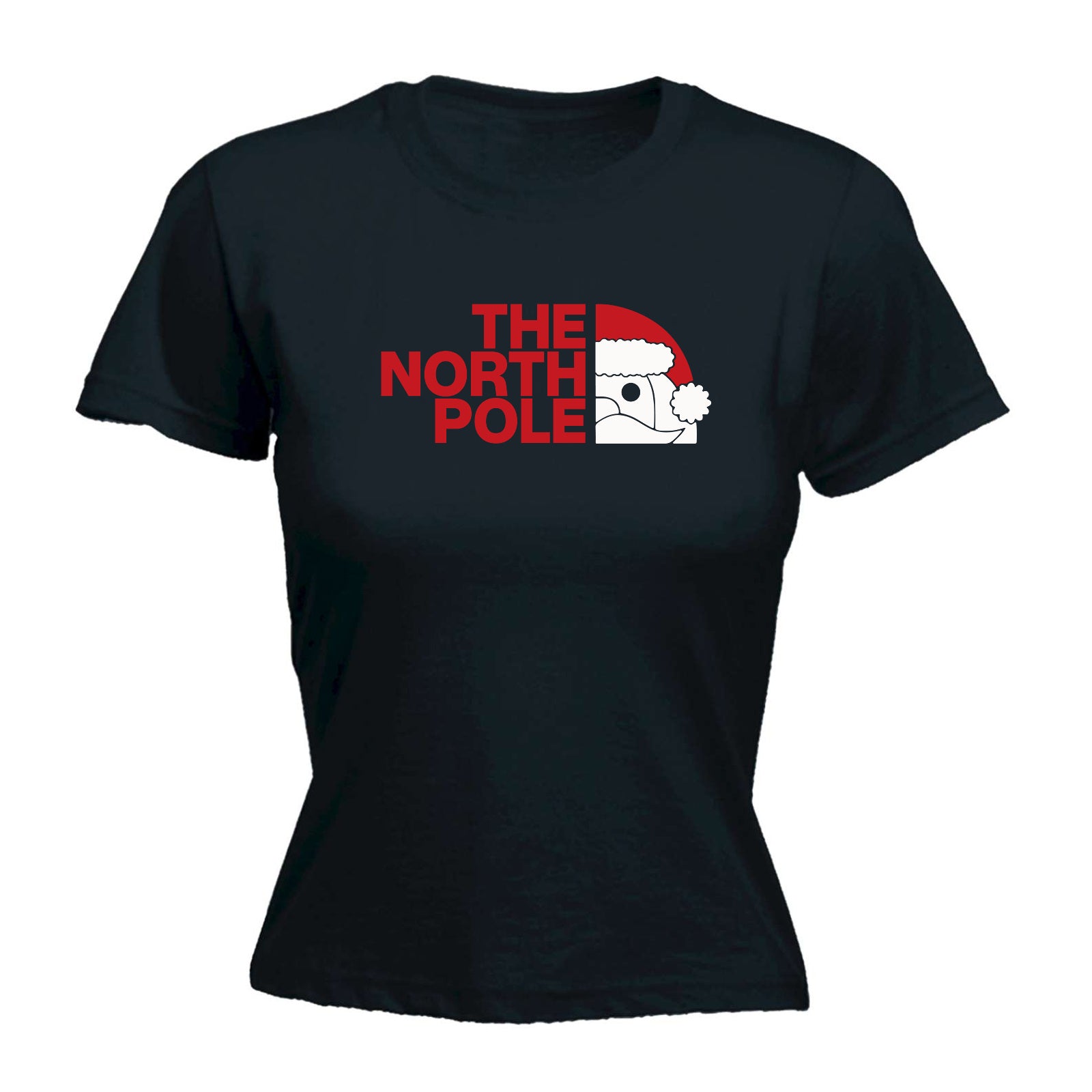 The North Pole Christmas Xmas Santa - Funny Womens T-Shirt Tshirt
