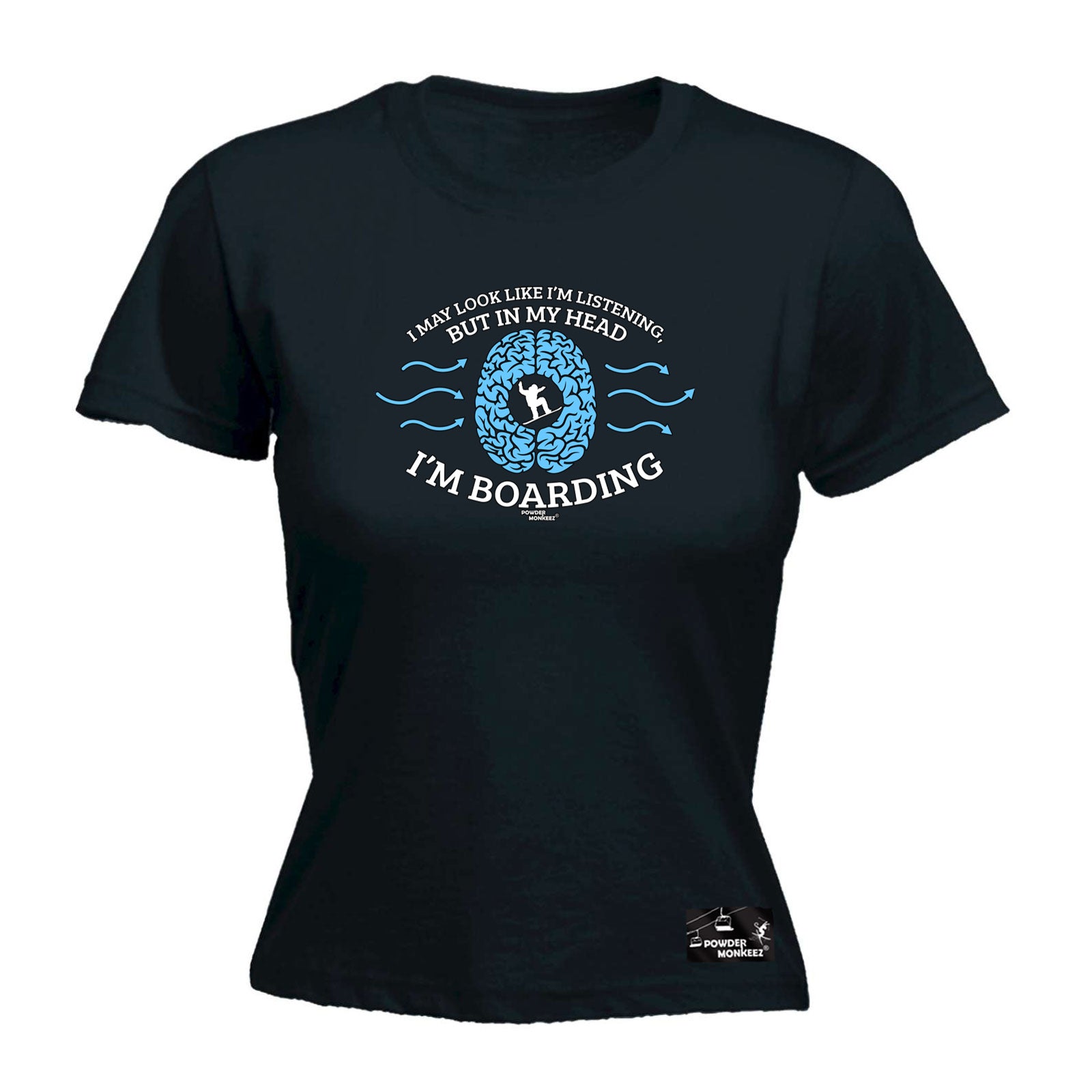 Pm I May Look Like Im Listening Boarding - Funny Womens T-Shirt Tshirt