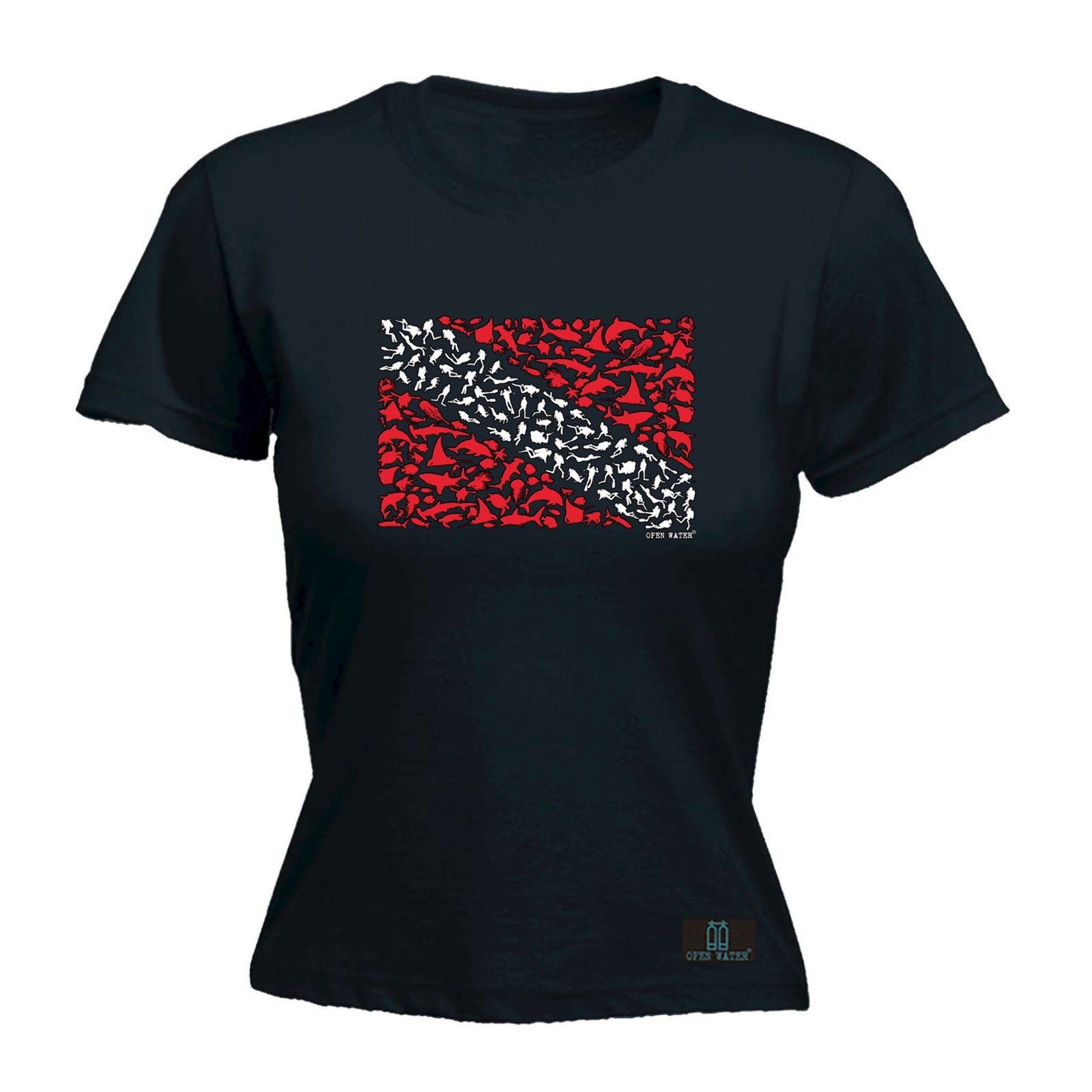 Ow Diving Flag Divers - Funny Womens T-Shirt Tshirt