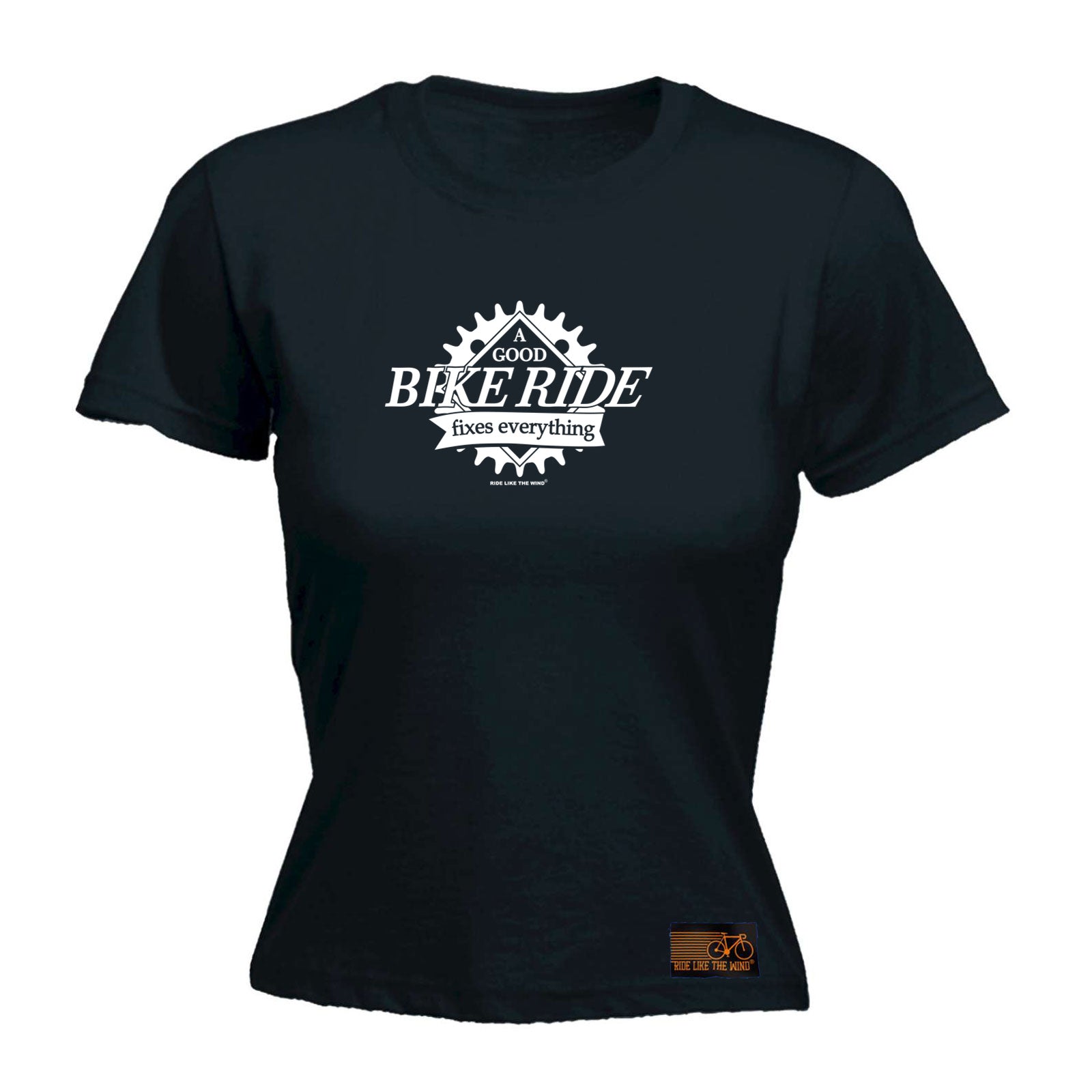 Rltw A Good Bike Ride Fixes Everything - Funny Womens T-Shirt Tshirt