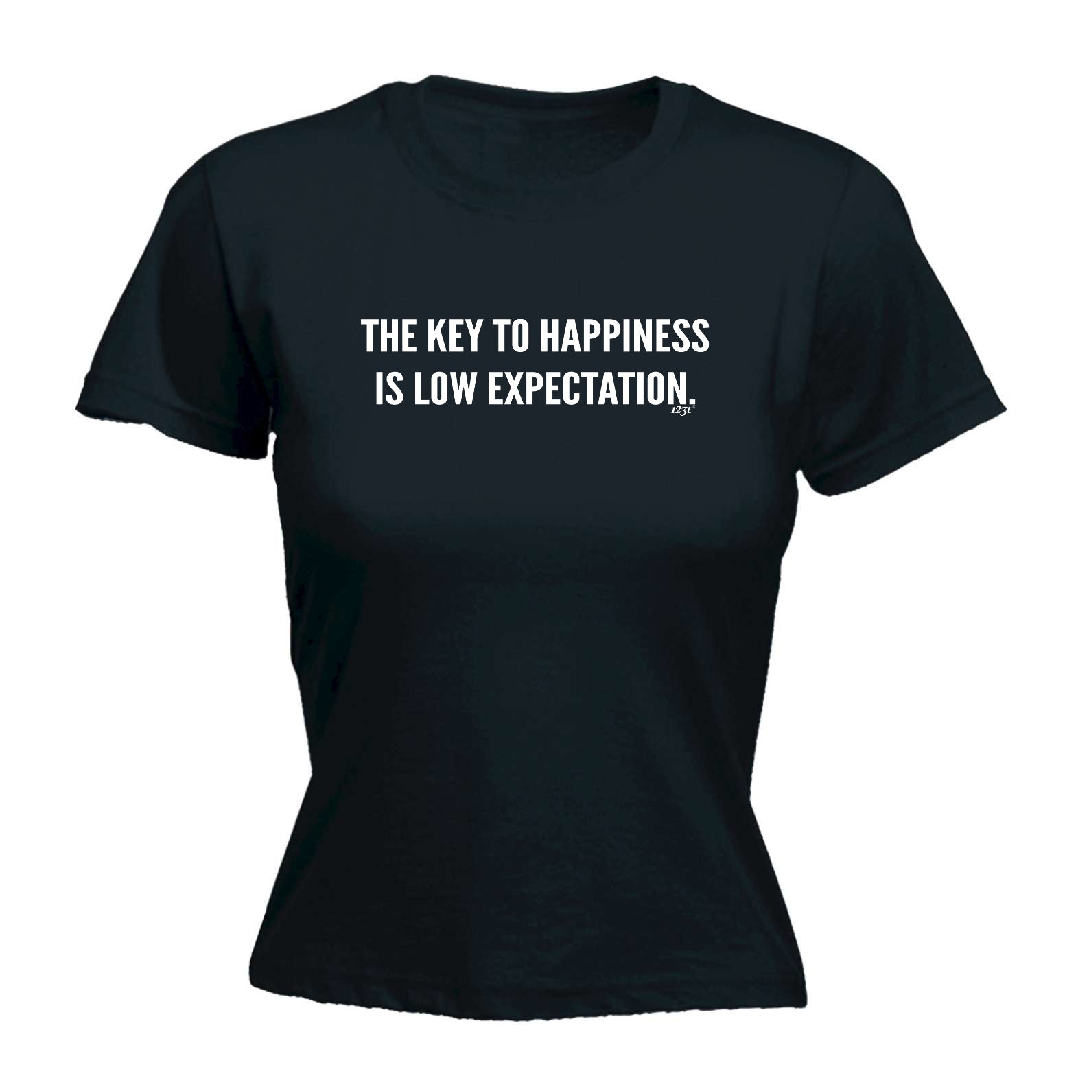 The Key To Happiness Is Low Expectation - Funny Womens T-Shirt Tshirt