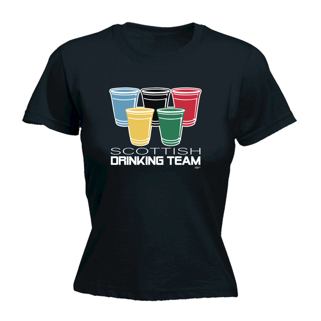 Scottish Drinking Team Glasses - Funny Womens T-Shirt Tshirt