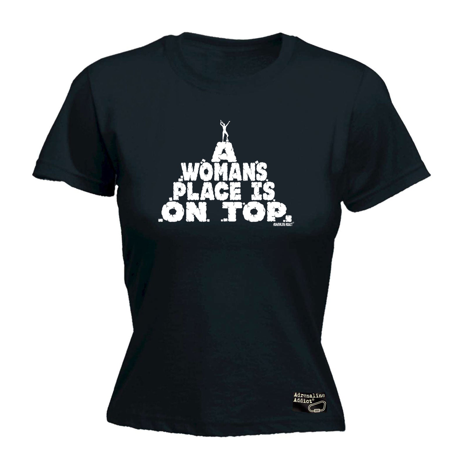 Aa A Womans Place Is On Top - Funny Womens T-Shirt Tshirt