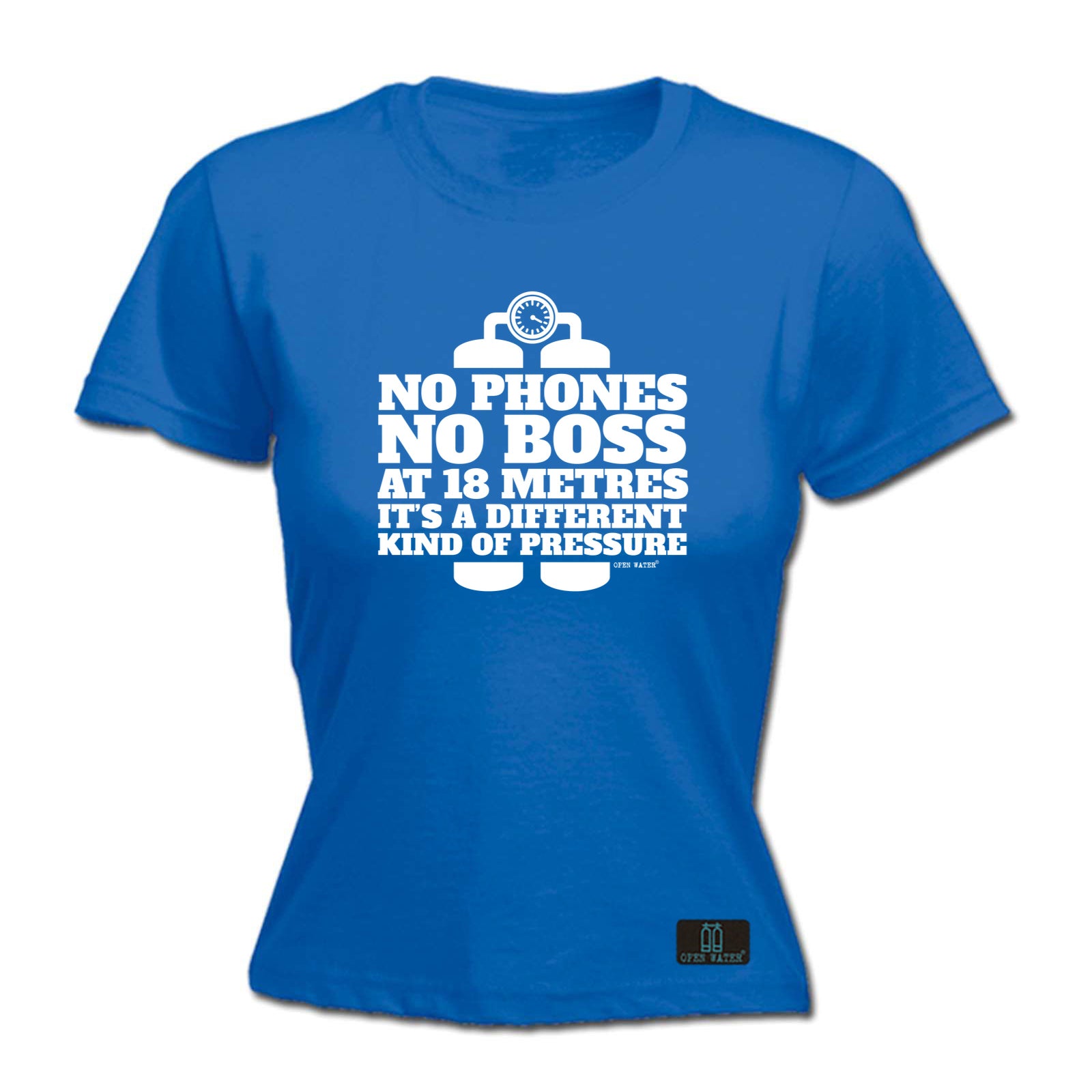 Ow No Phones No Boss At 18 Meters Pressure - Funny Womens T-Shirt Tshirt