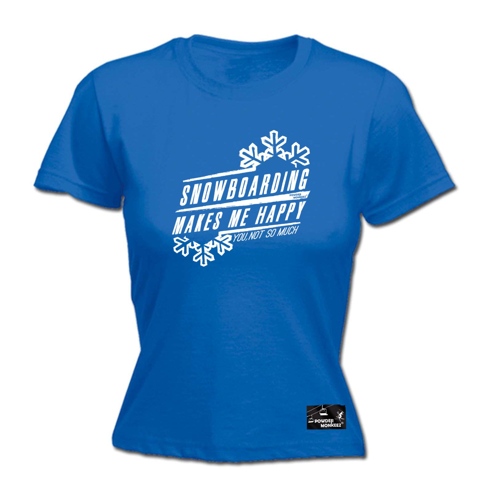 Pm Snowboarding Makes Me Happy - Funny Womens T-Shirt Tshirt