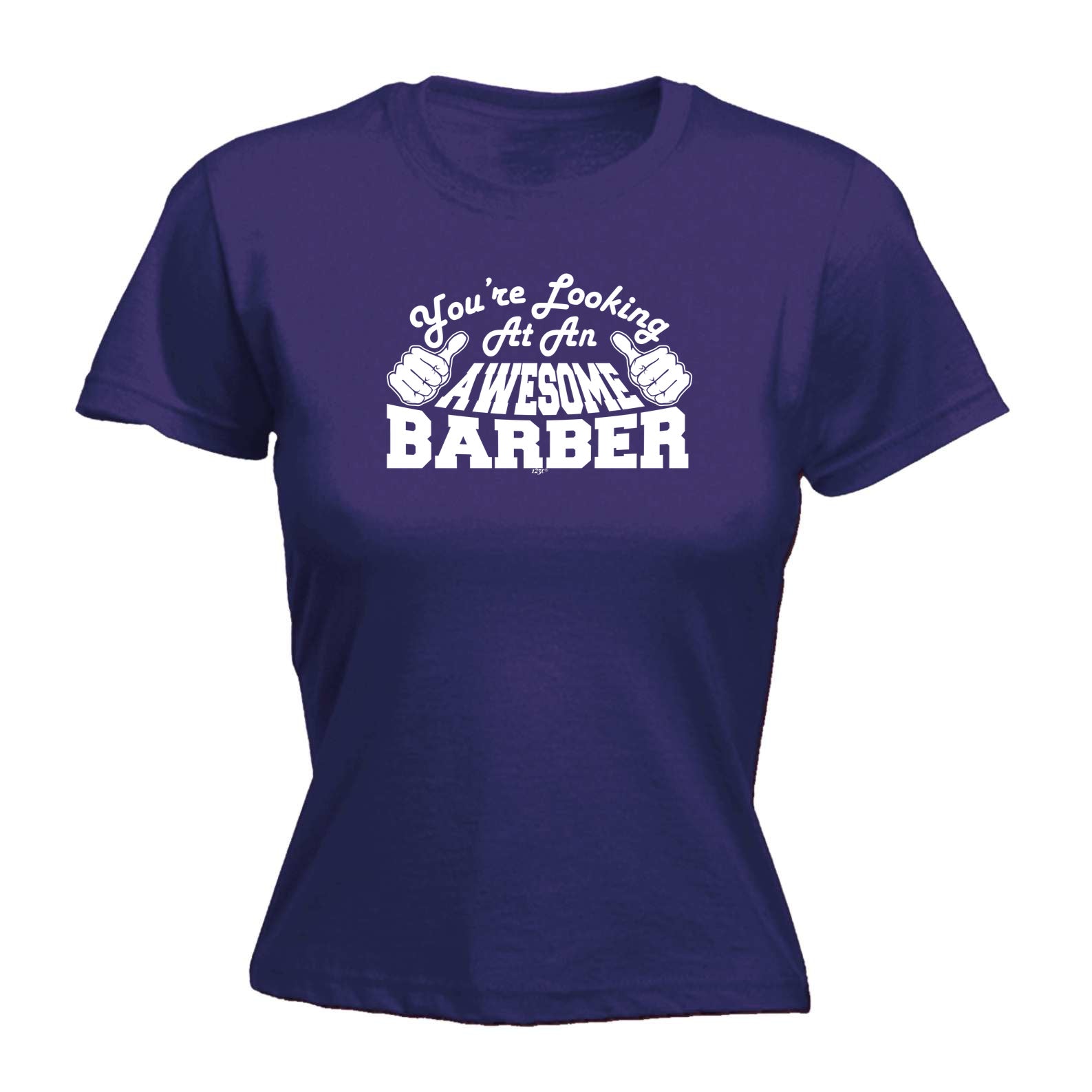 Youre Looking At An Awesome Barber - Funny Womens T-Shirt Tshirt