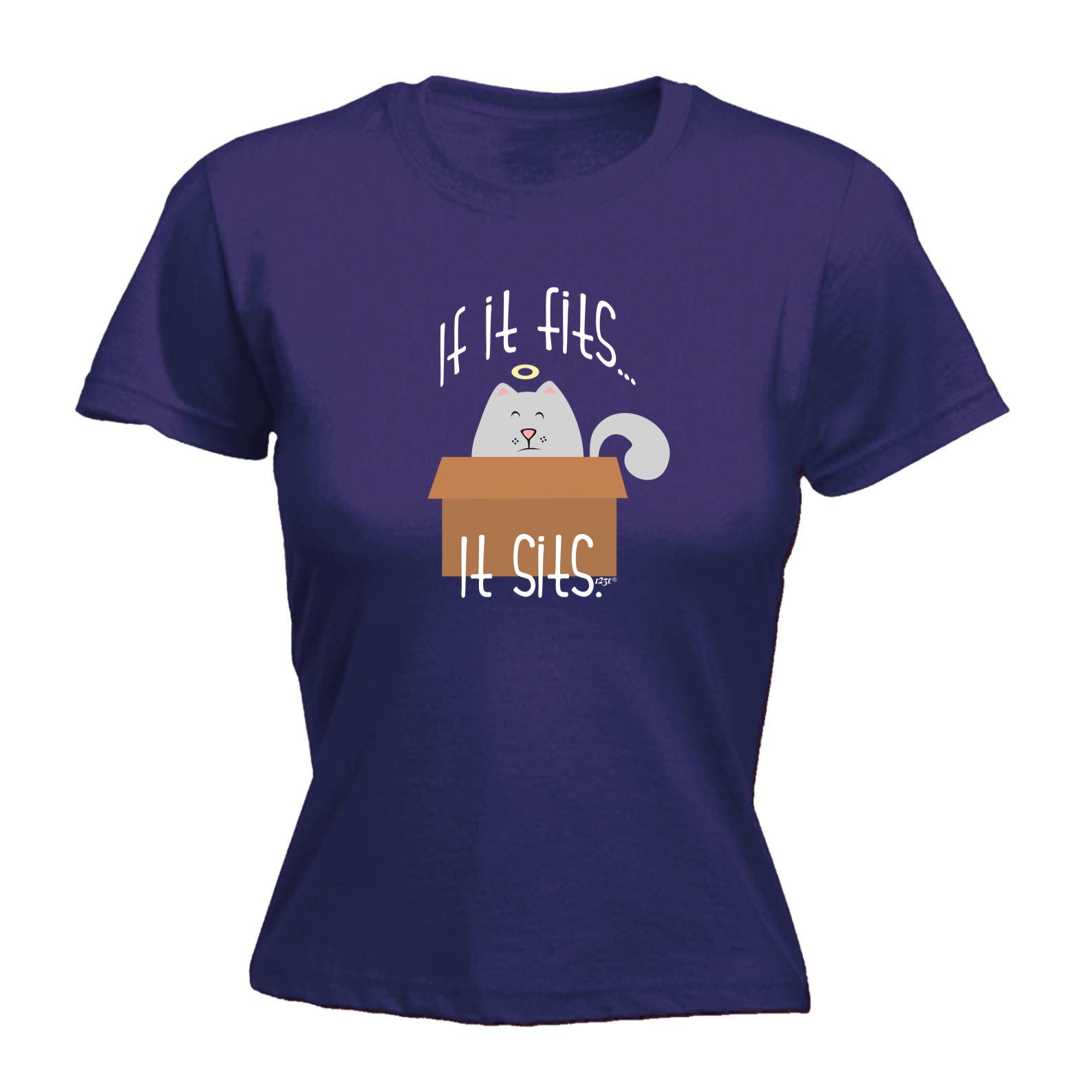 If It Fits It Sits - Funny Womens T-Shirt Tshirt