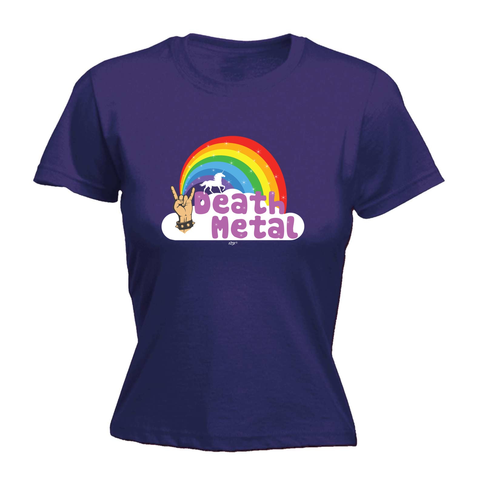Death Metal Raindow - Funny Womens T-Shirt Tshirt