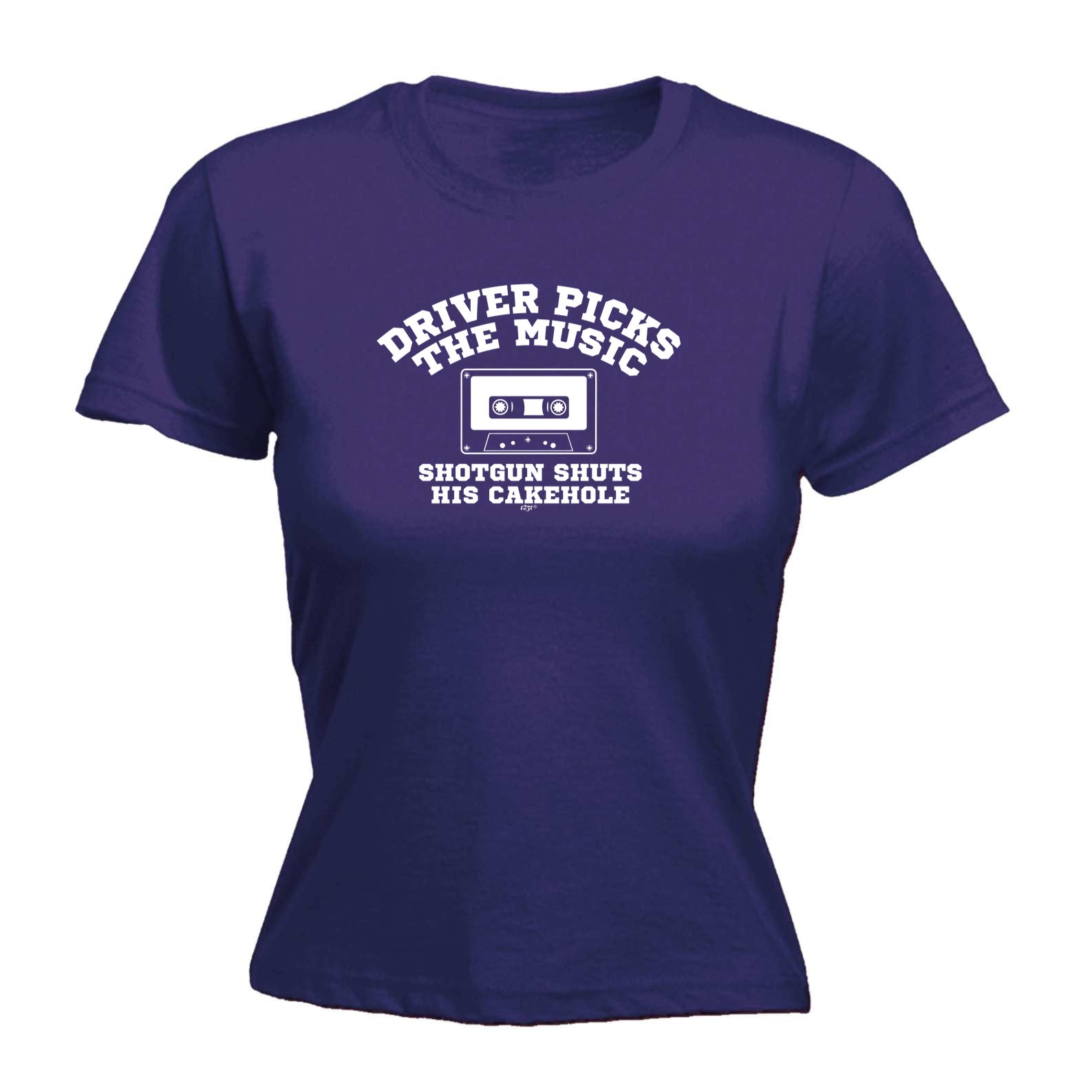 Driver Picks The Music Shotgun - Funny Womens T-Shirt Tshirt