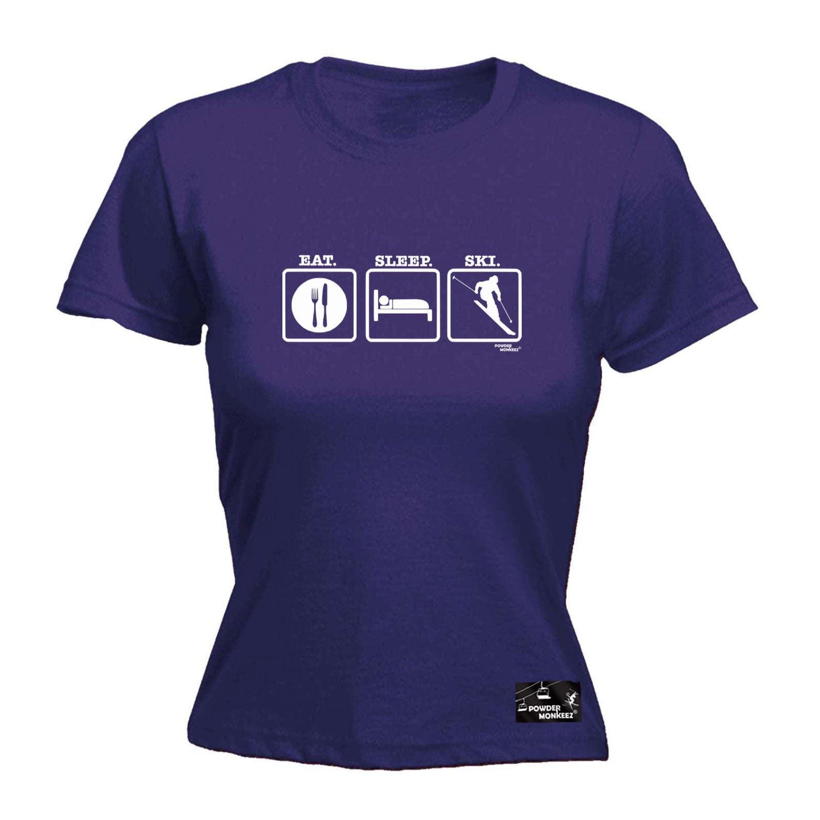 Pm Eat Sleep Ski - Funny Womens T-Shirt Tshirt
