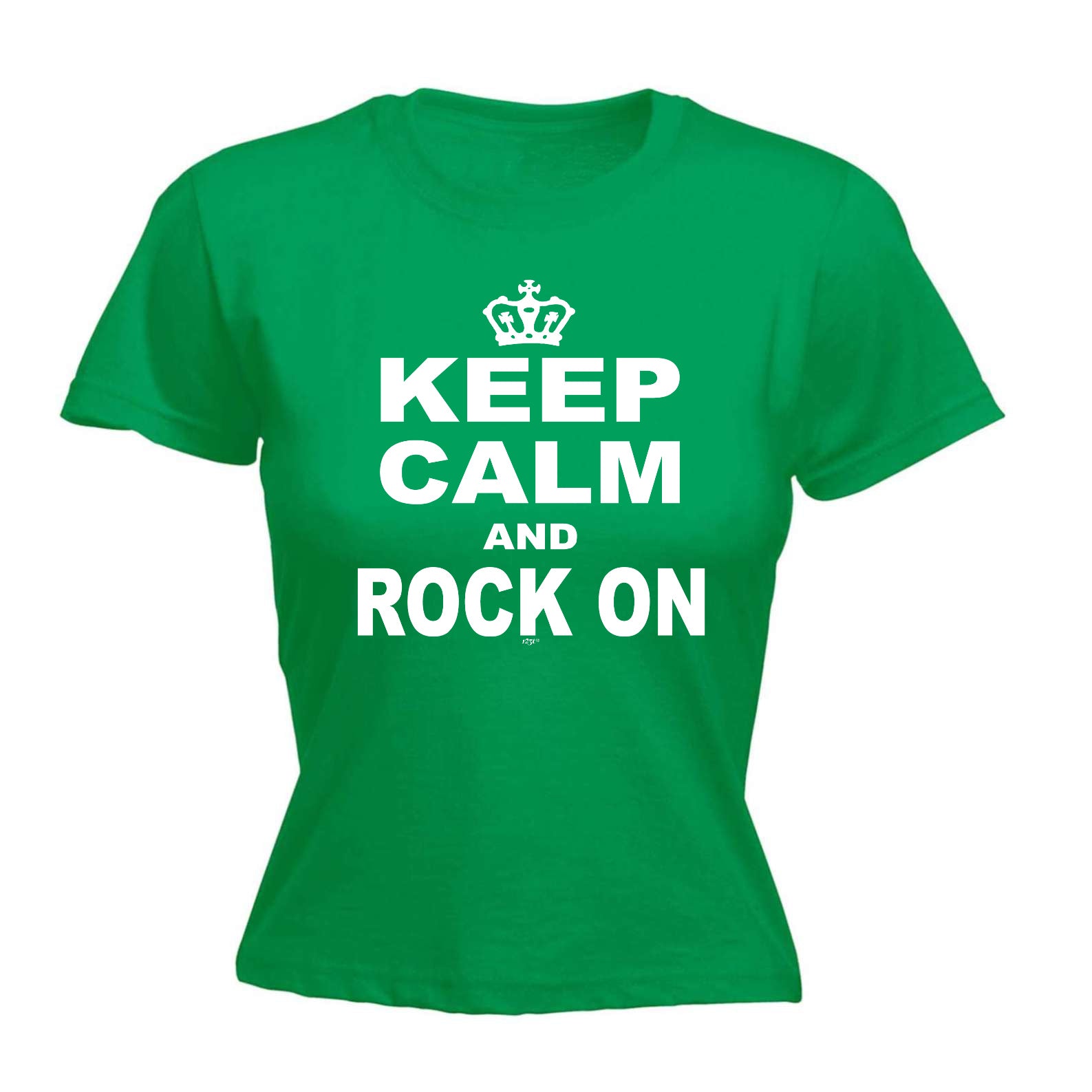 Keep Calm And Rock On - Funny Womens T-Shirt Tshirt