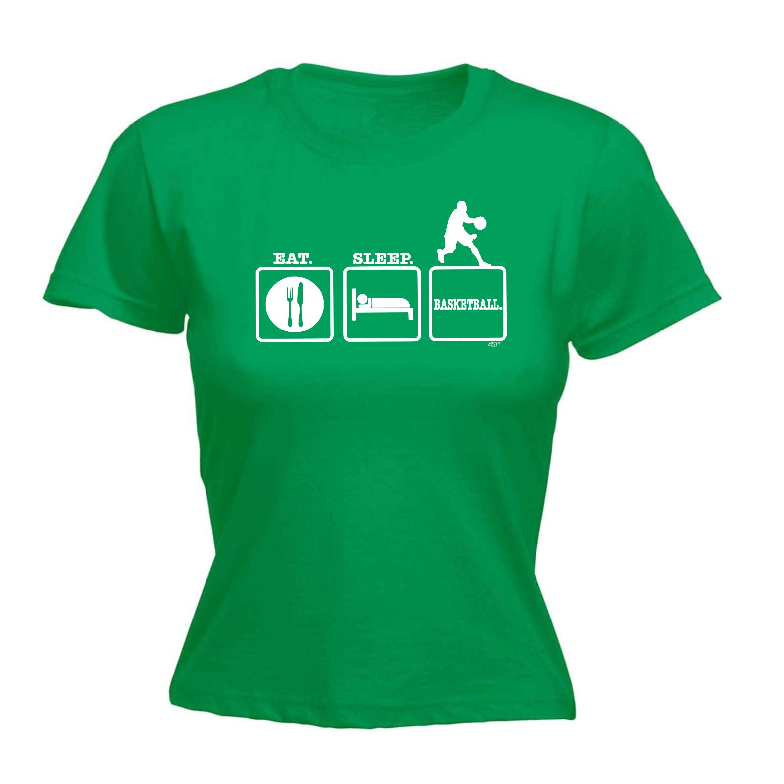 Eat Sleep Basketball - Funny Womens T-Shirt Tshirt