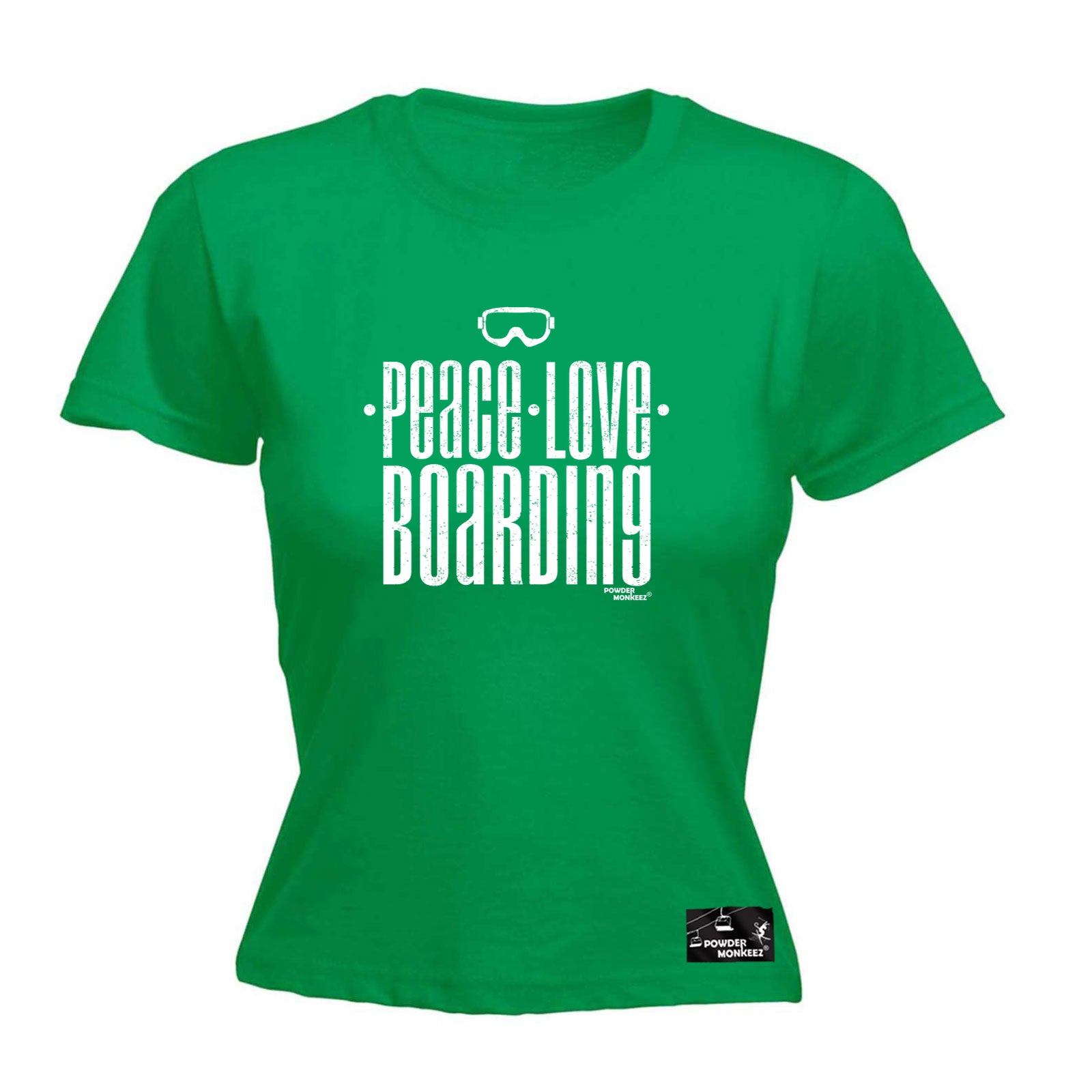 Pm Peace Love Boarding - Funny Womens T-Shirt Tshirt