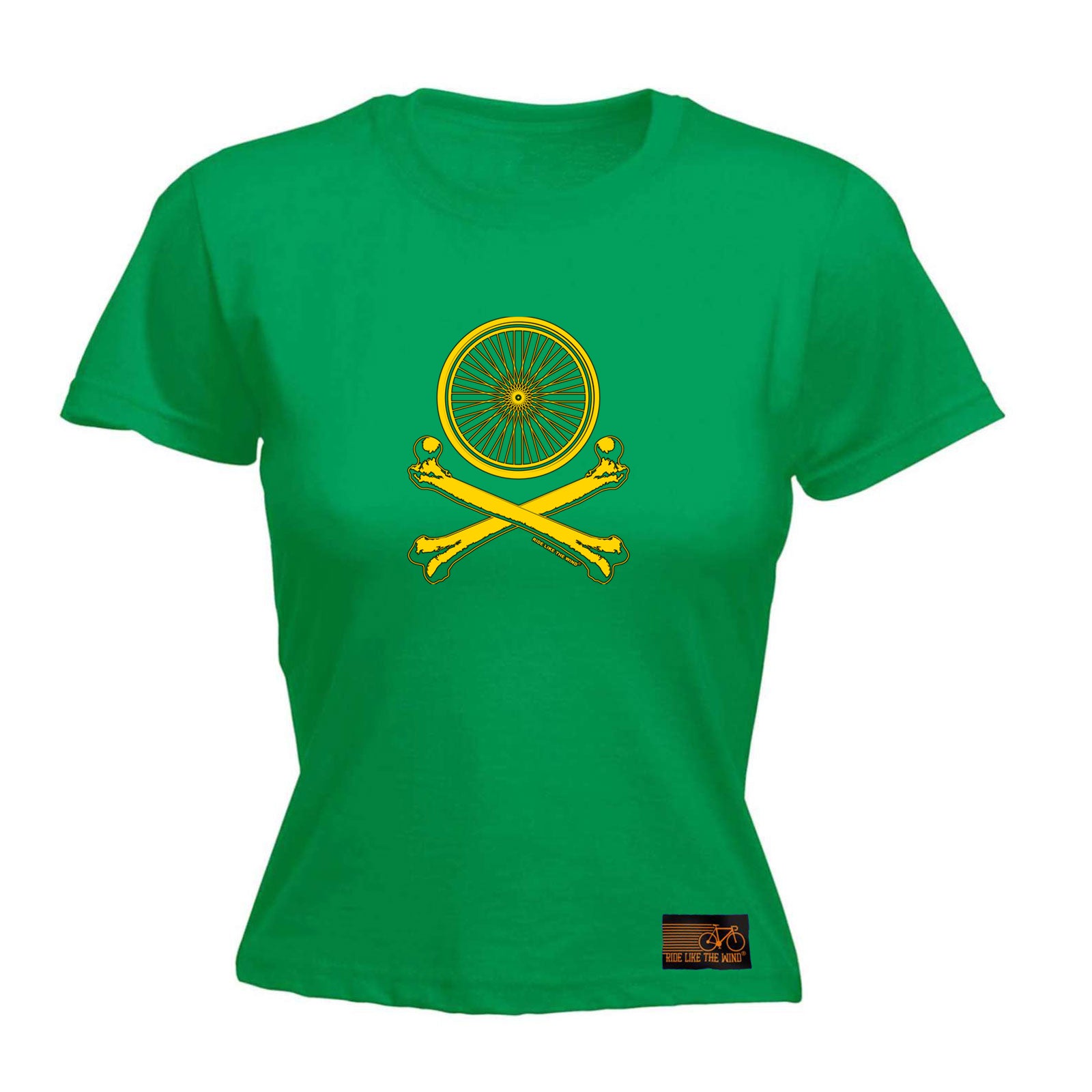 Rltw Wheel Crossbones - Funny Womens T-Shirt Tshirt