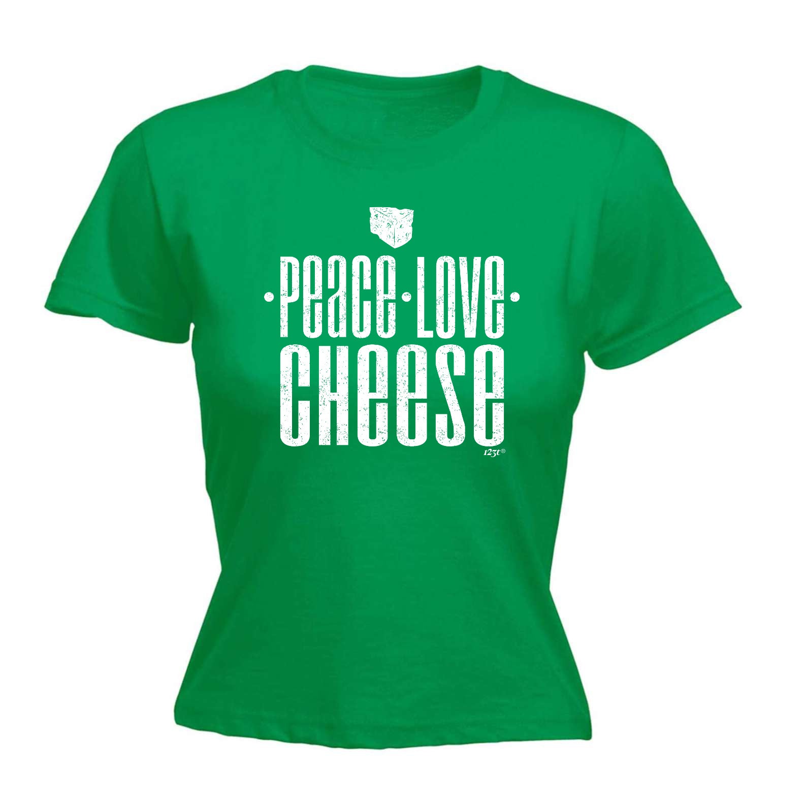 Peace Love Cheese - Funny Womens T-Shirt Tshirt