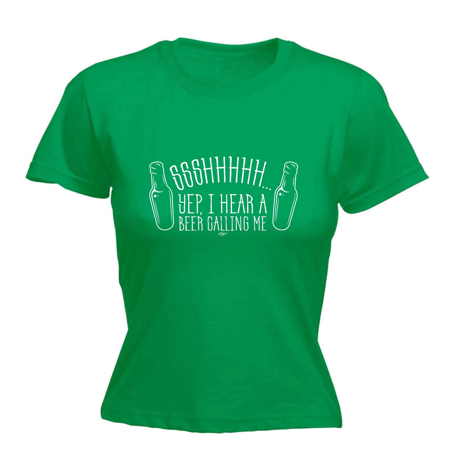 Ssshhh Yep Hear A Beer Calling Me - Funny Womens T-Shirt Tshirt