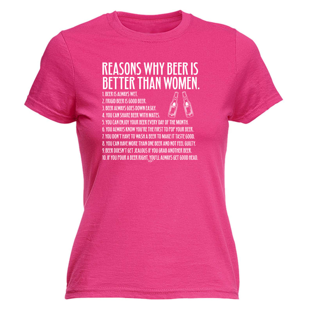 Reasons Why Beer Is Better Than Women - Funny Womens T-Shirt Tshirt