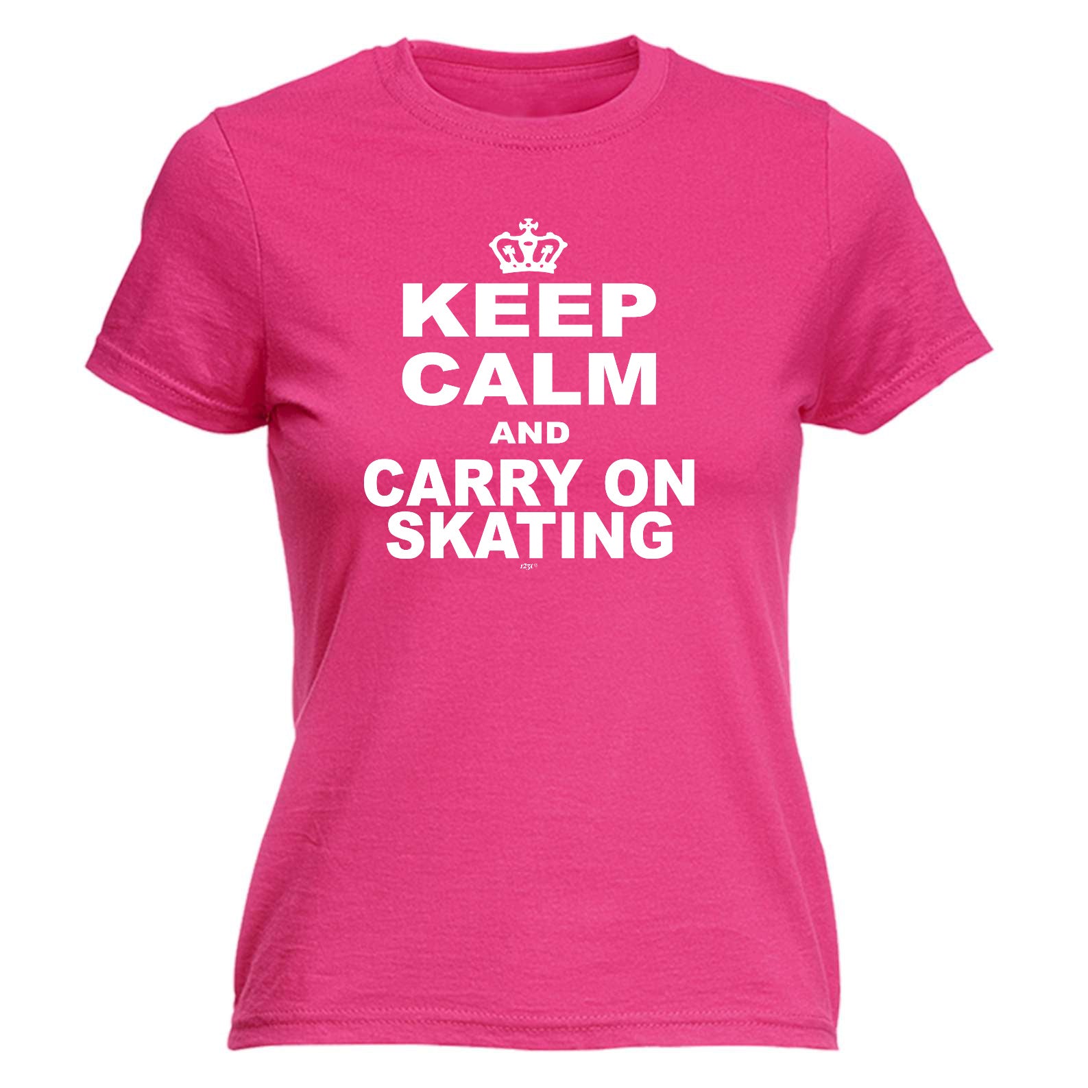 Keep Calm And Carry On Skating - Funny Womens T-Shirt Tshirt