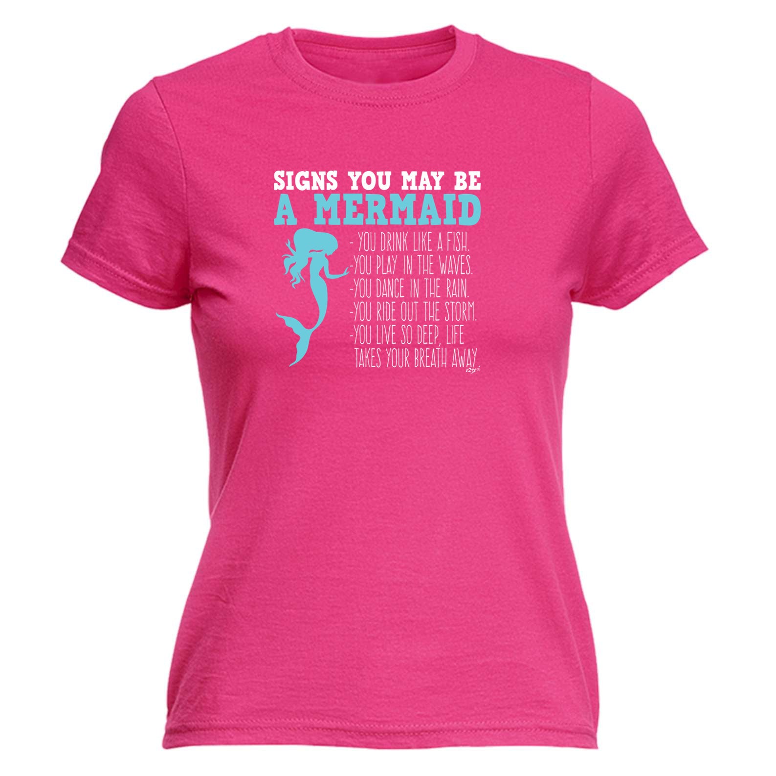 Signs You May Be A Mermaid - Funny Womens T-Shirt Tshirt