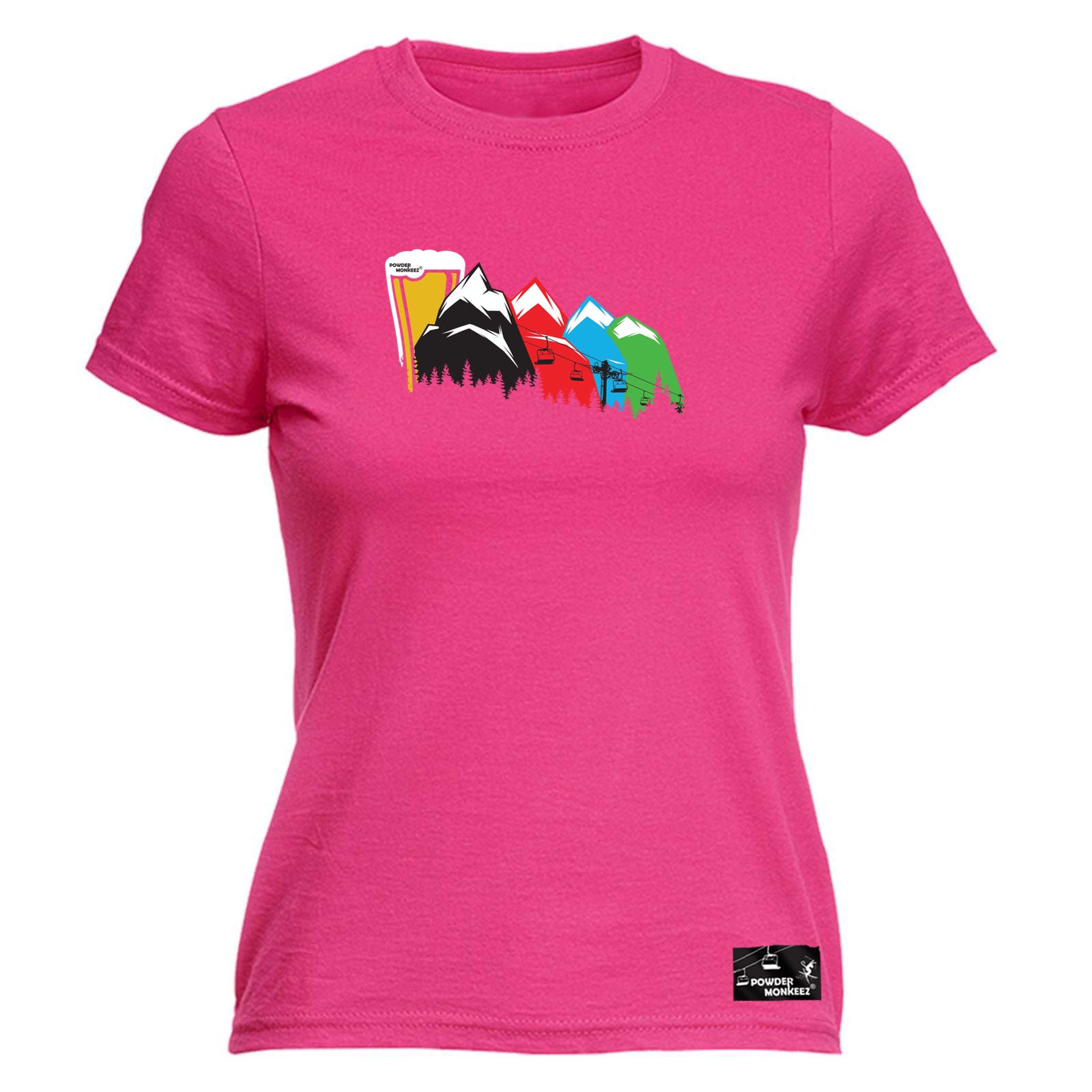 Pm Ski Lift To Beer - Funny Womens T-Shirt Tshirt