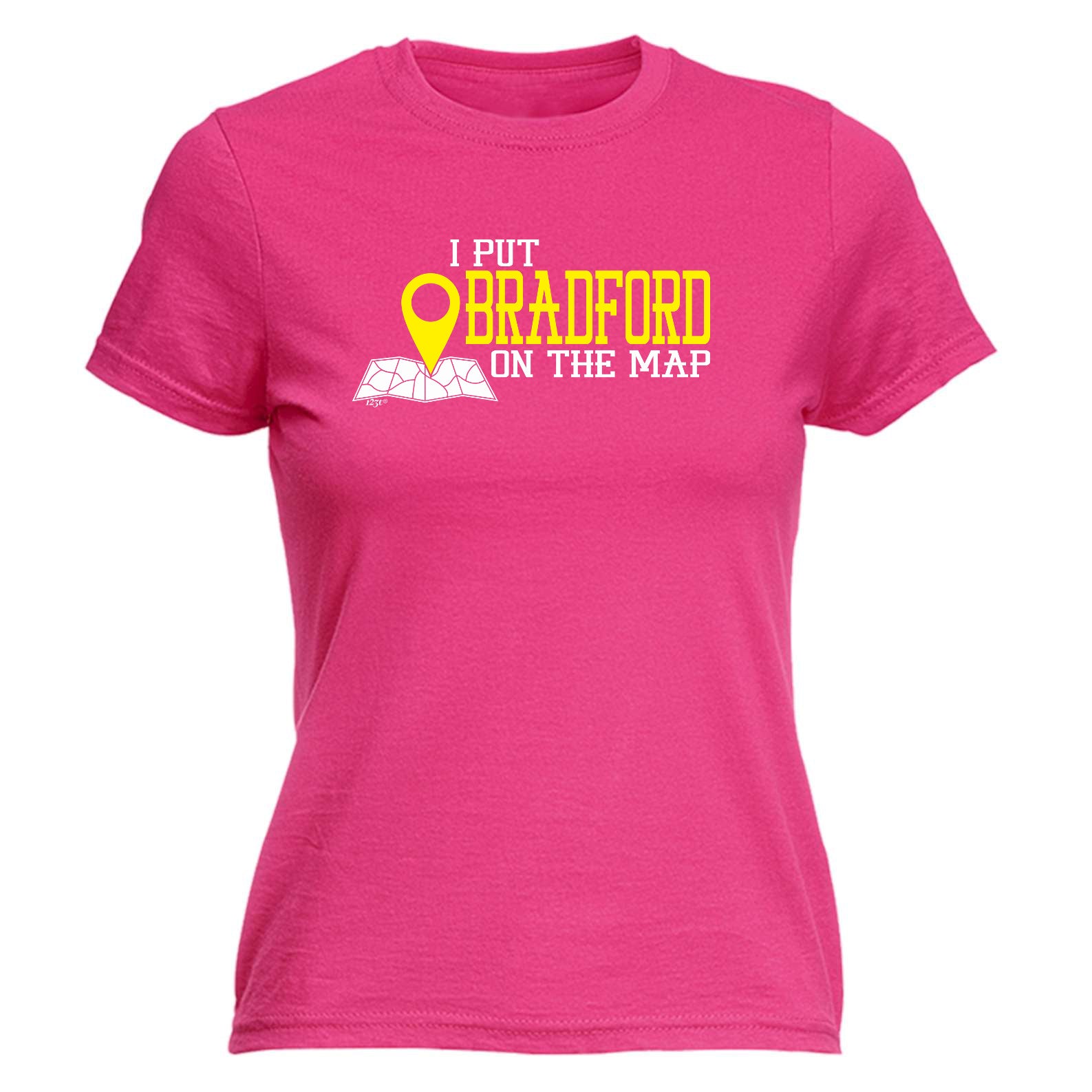 Put On The Map Bradford - Funny Womens T-Shirt Tshirt