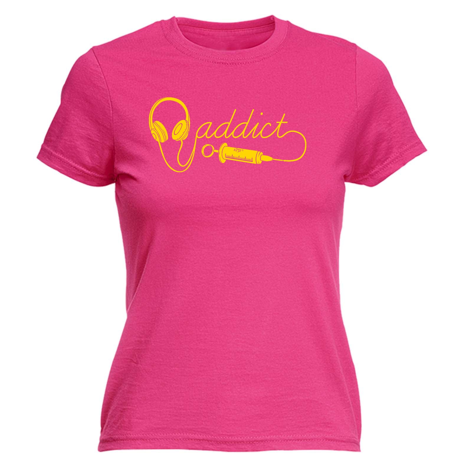Dj Addict Headphone Head Phones Music - Funny Womens T-Shirt Tshirt