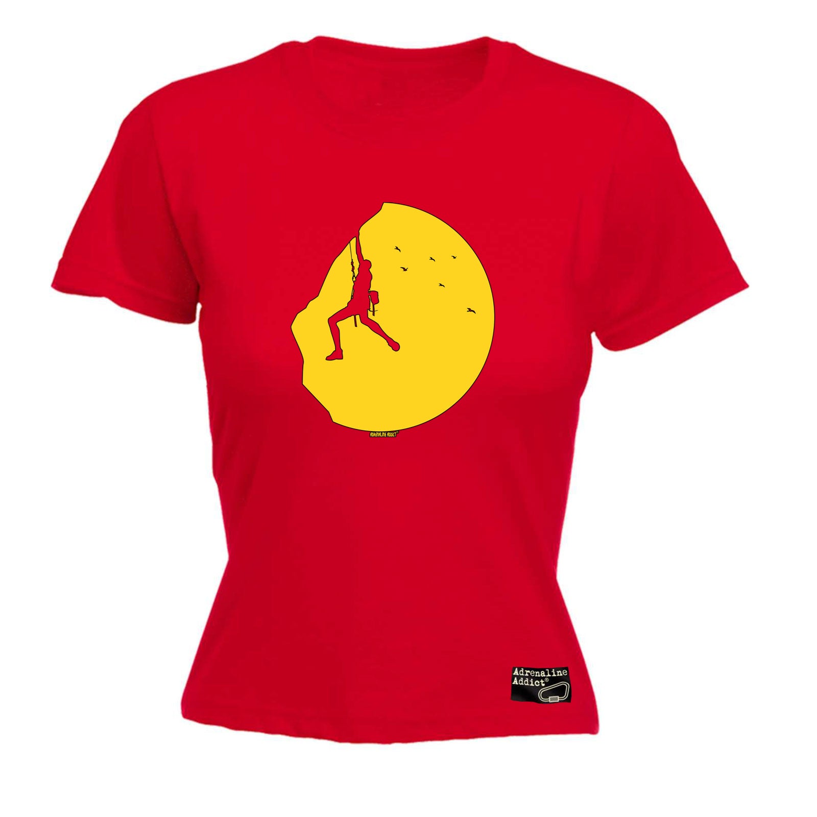 Aa Climbing Sunset - Funny Womens T-Shirt Tshirt