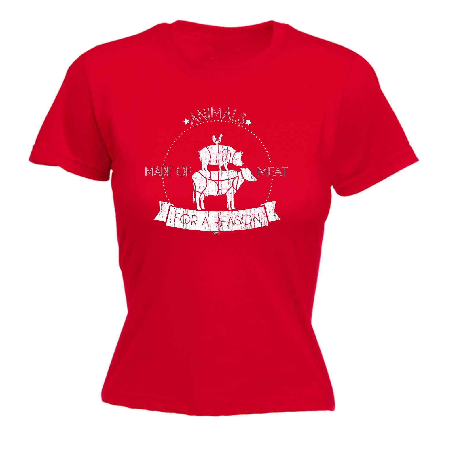 Animals Made Of Meat For A Reason - Funny Womens T-Shirt Tshirt
