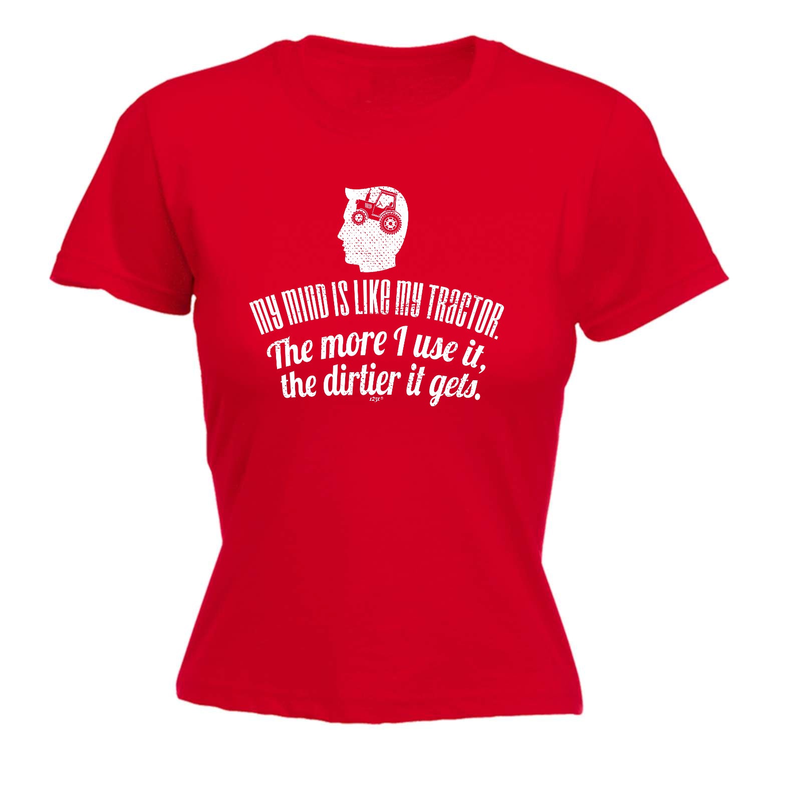 My Mind Is Like My Tractor Dirtier It Gets - Funny Womens T-Shirt Tshirt