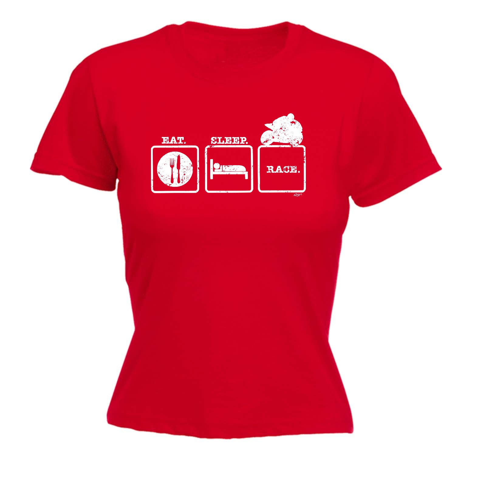 Eat Sleep Race Superbike Motorbike - Funny Womens T-Shirt Tshirt