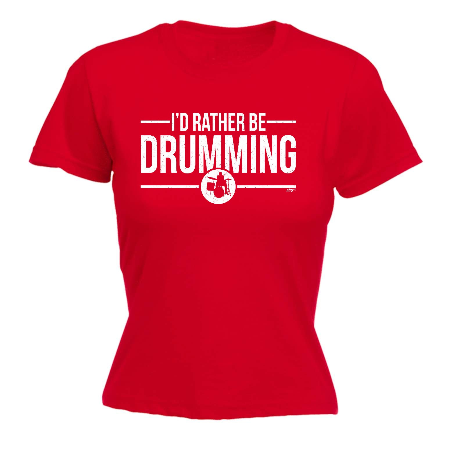 Id Rather Be Drumming Music Drums - Funny Womens T-Shirt Tshirt