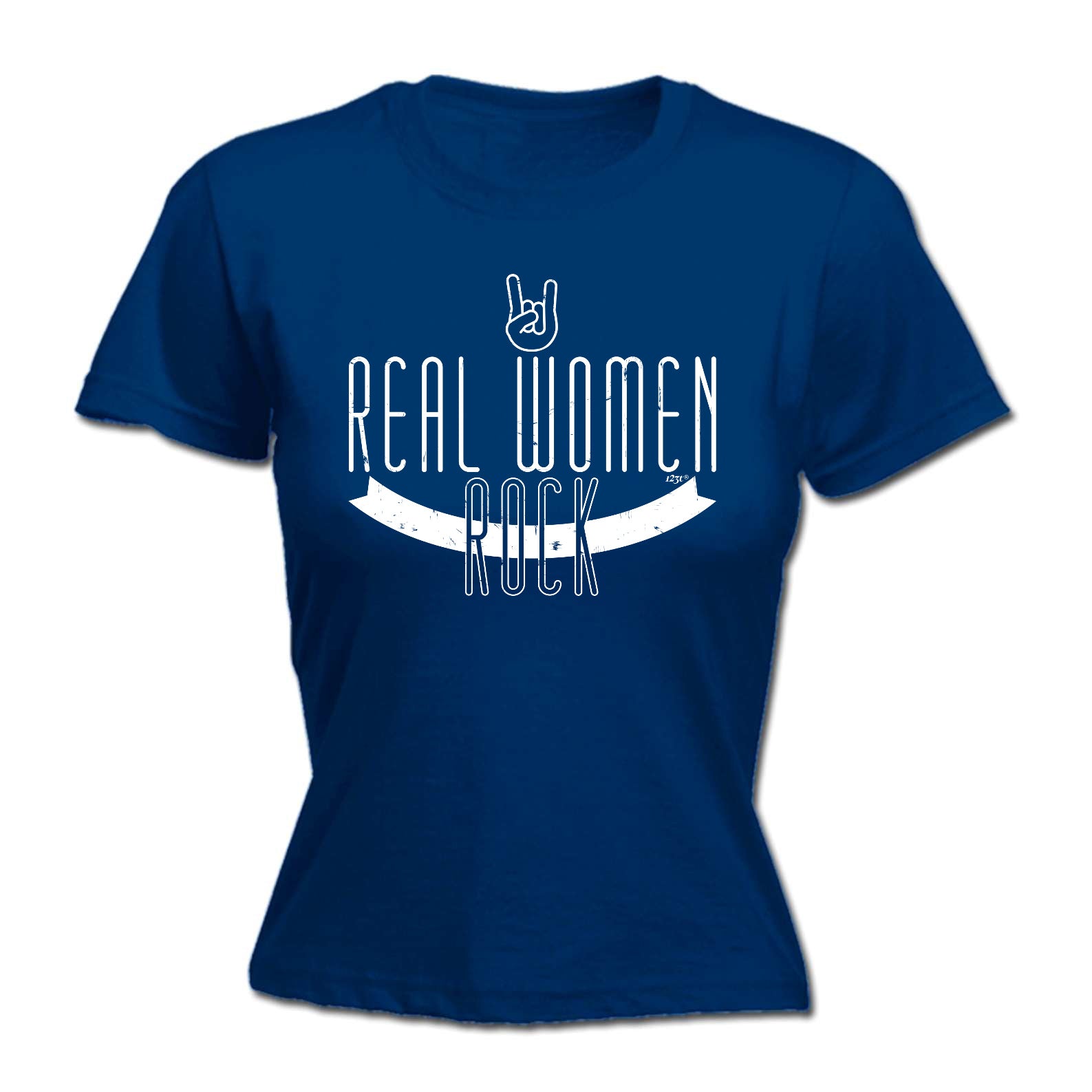 Real Women Rock Music - Funny Womens T-Shirt Tshirt