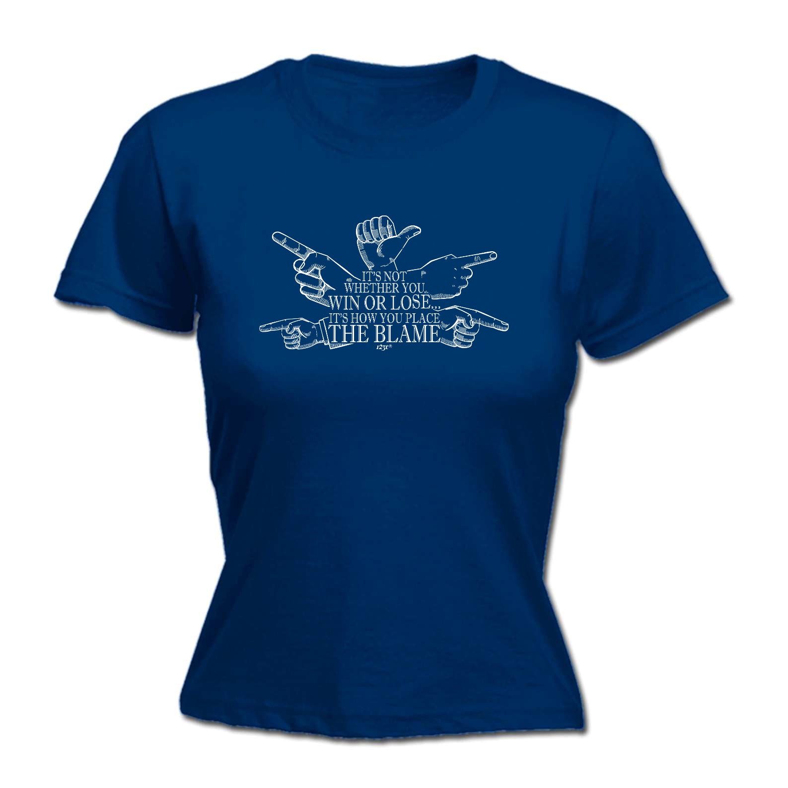 Its Not Whether You Win Or Lose Hands Design - Funny Womens T-Shirt Tshirt