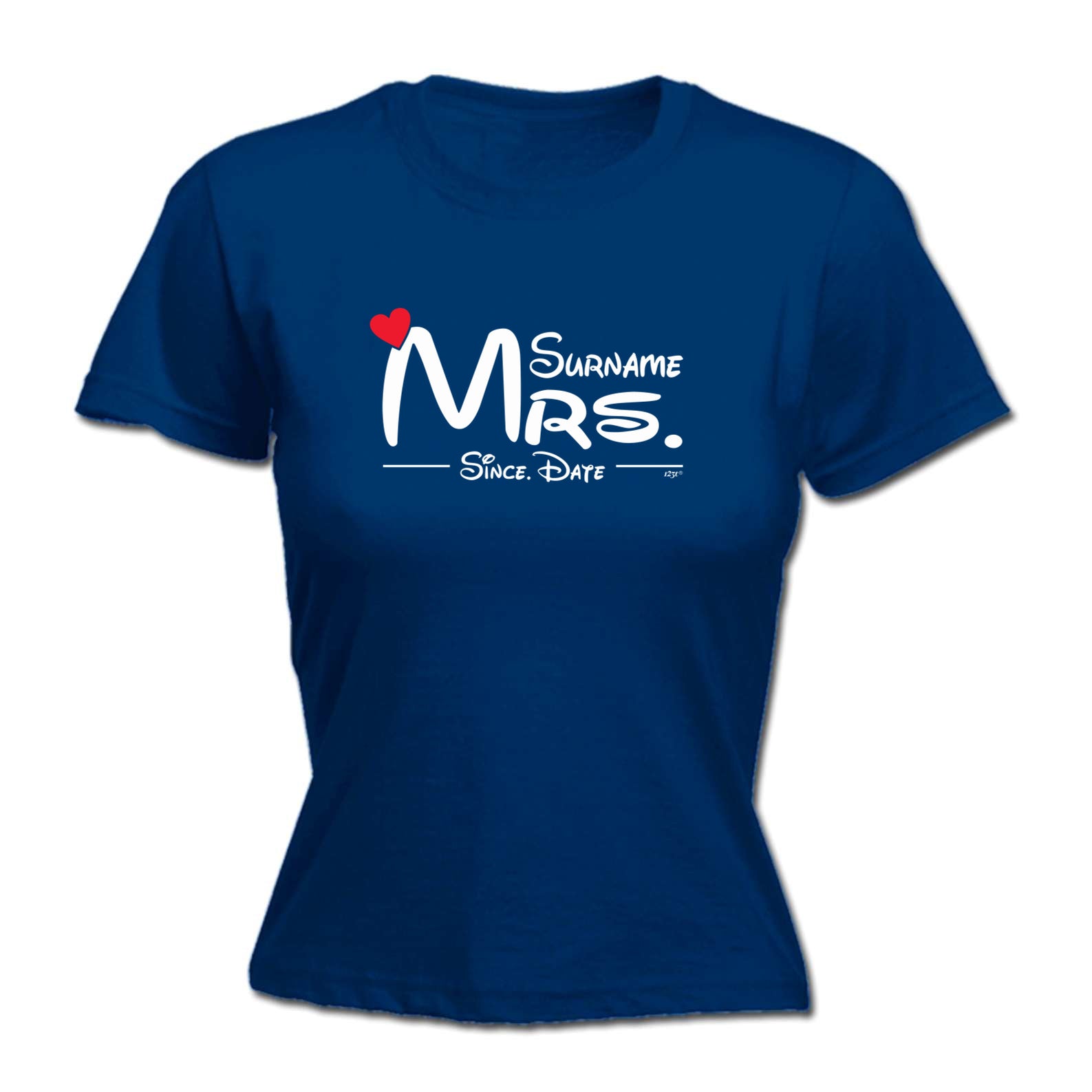 Surname Heart Mrs Since - Funny Womens T-Shirt Tshirt