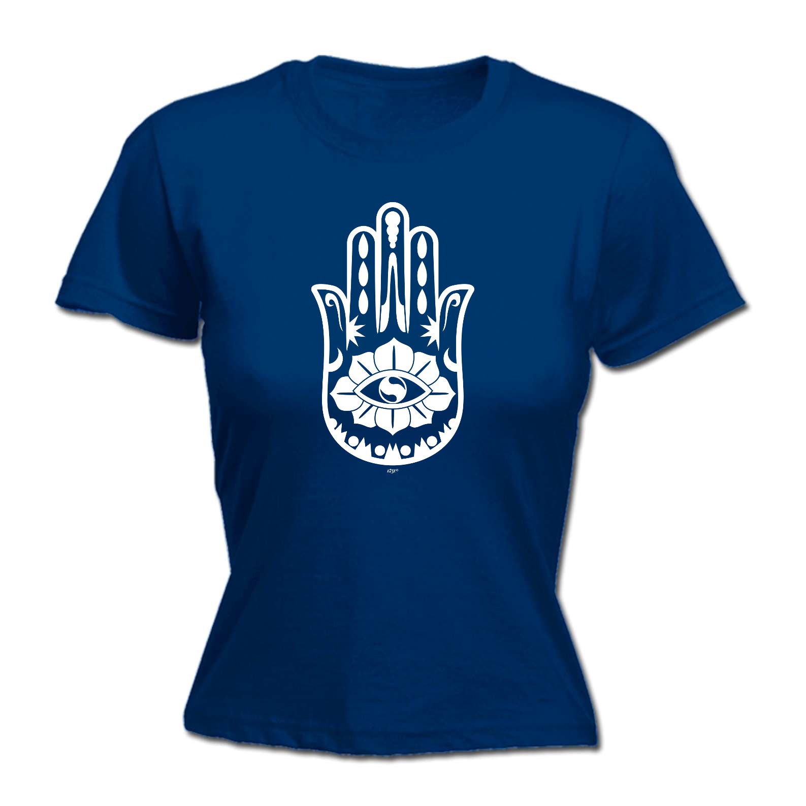 Festival Palm Hand Flower Eye White - Funny Womens T-Shirt Tshirt