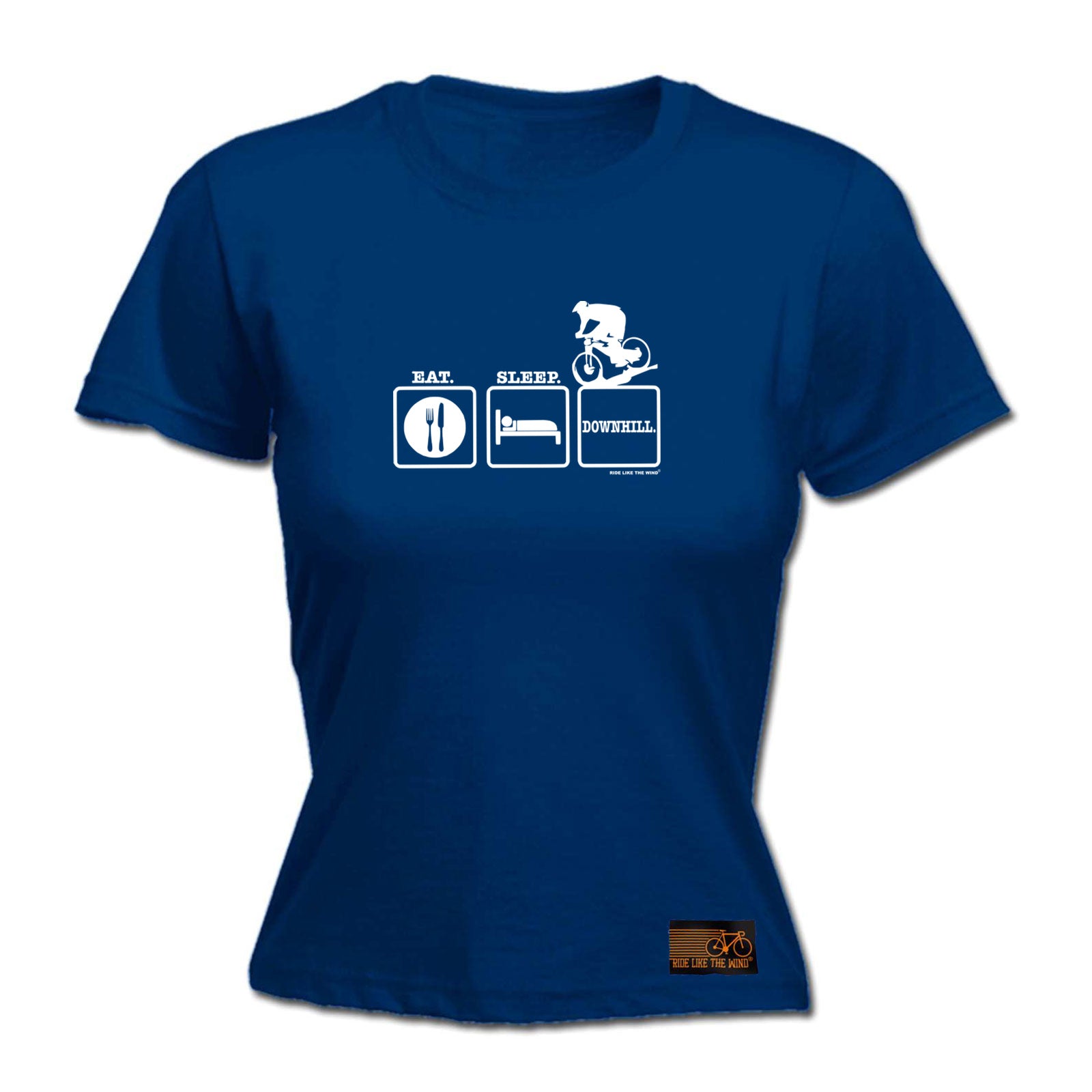 Rltw Eat Sleep Downhill - Funny Womens T-Shirt Tshirt