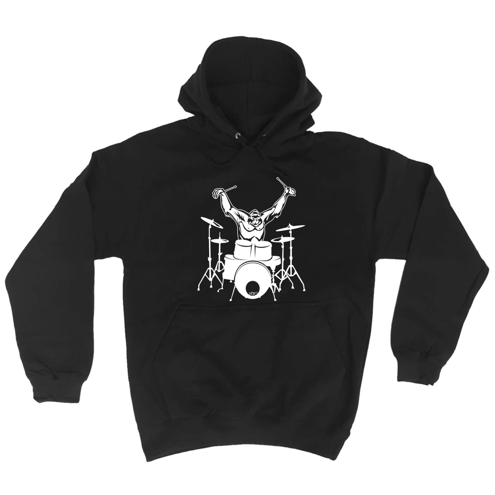 Gorilla Drummer Drums Music - Funny Hoodies Hoodie