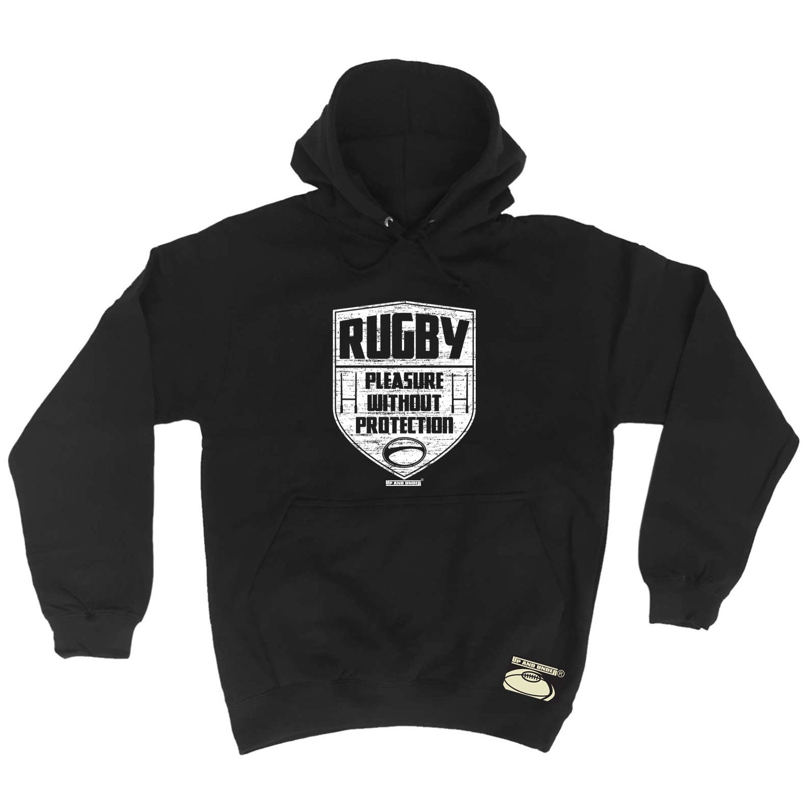 Uau Rugby Pleasure Without Protection - Funny Hoodies Hoodie