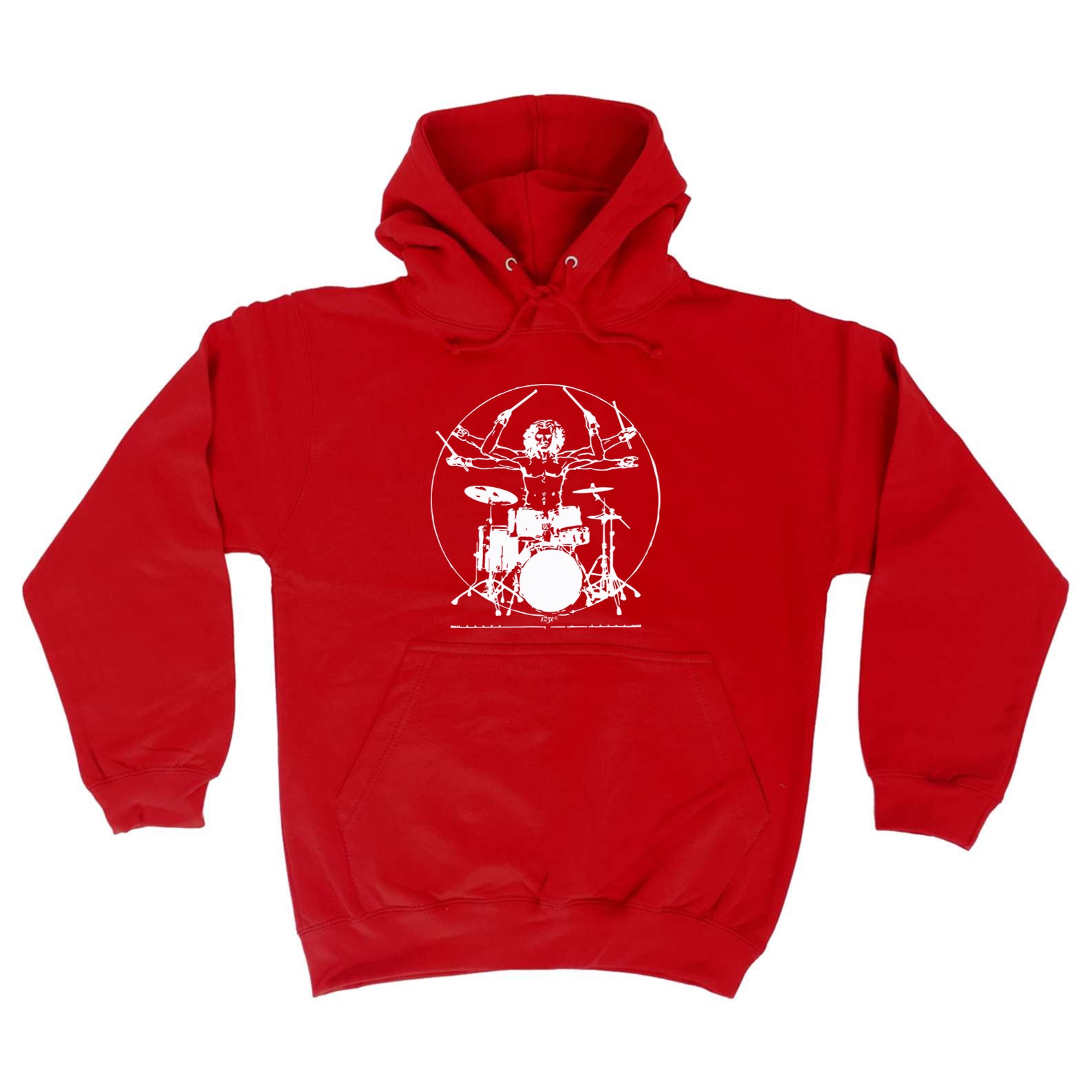 Leonardo Drummer Music White - Funny Hoodies Hoodie