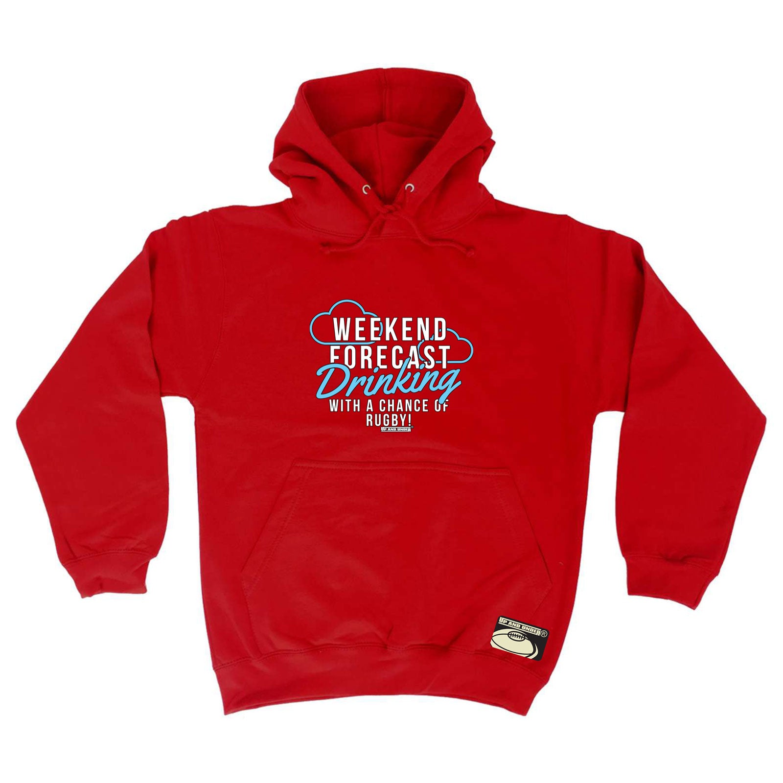 Uau Weekend Forecast Rugby - Funny Hoodies Hoodie